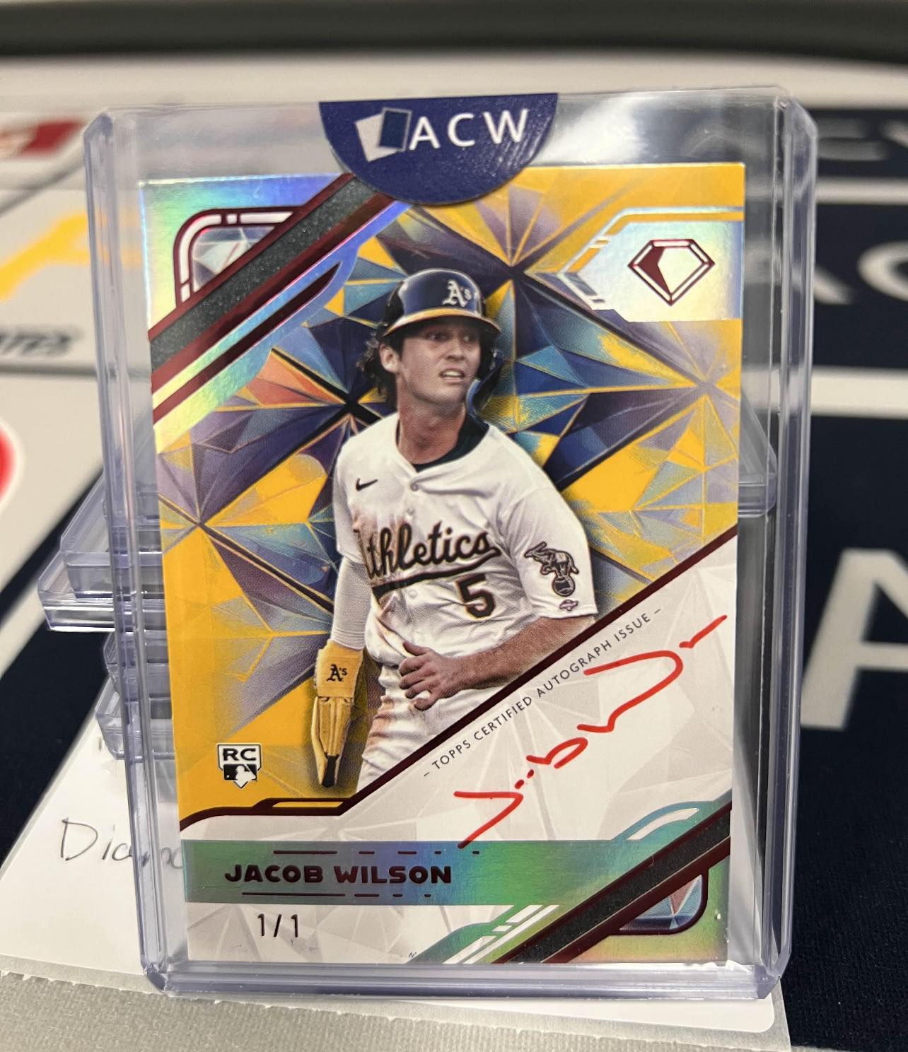 2022 topps diamond icons blue ink auto