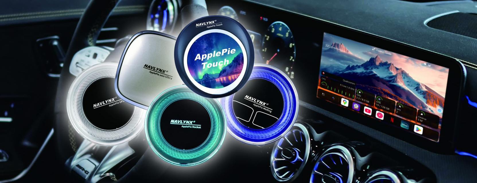Navlynx Applepie Android 16 CarPlay AI box launching in January 2026
