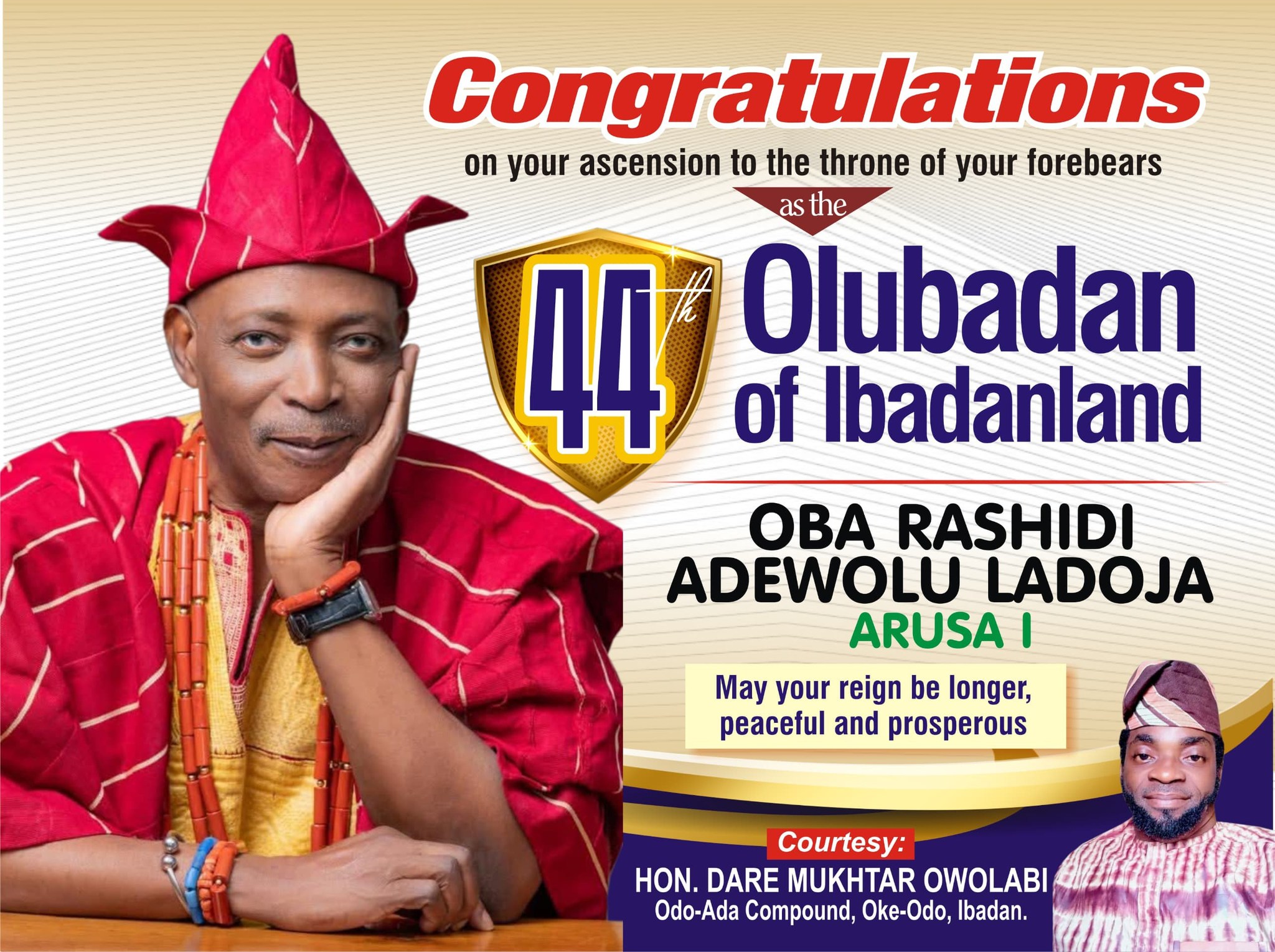 Dare - As Oba Rasheed Adewolu Ladoja, Arusa 1, is set to be crowned as ...