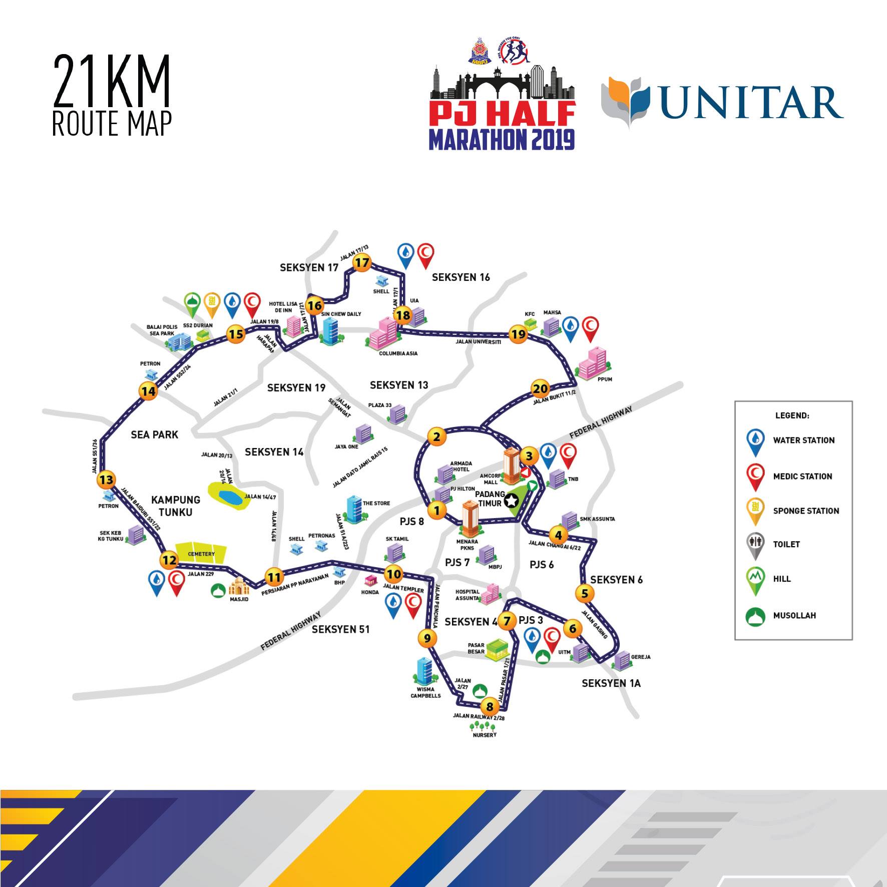 UNITAR - Here are the PJ Half Marathon 2019 route maps for...