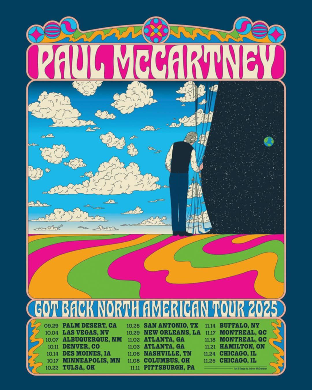 Paul McCartney's Got Back 2025 Tour is here! Shop the full