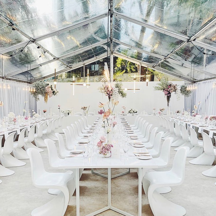 M Event Hire - We now have banquet dining tables and white...