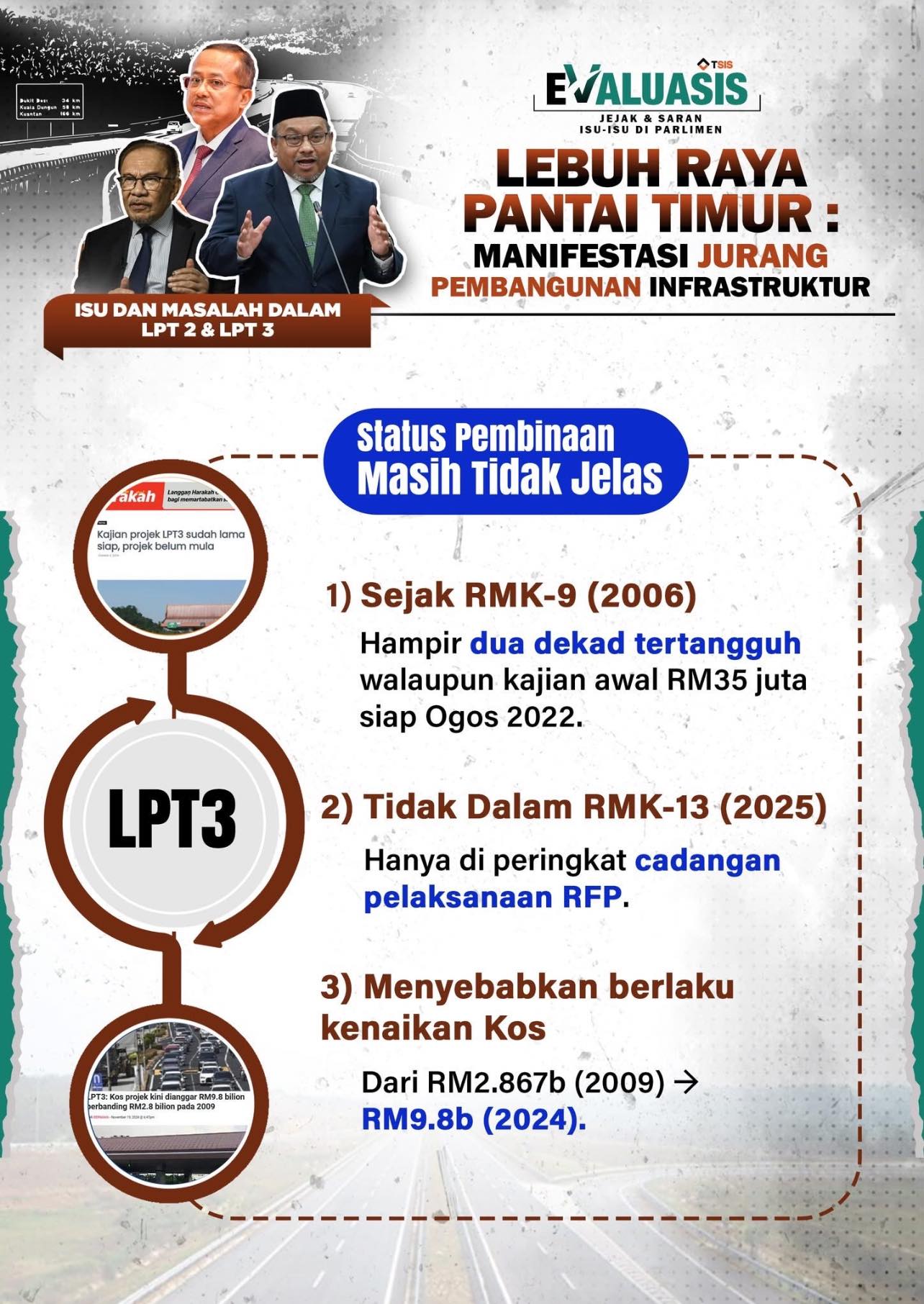 Sabri - LPT3 sudah lama dimasukkan dalam RMK-9 iaitu pada tahun 2006 ...