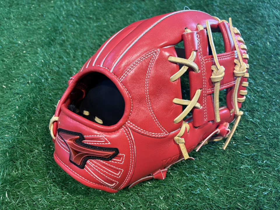 【新品】AIRMENMAN 硬式 内野手用 型號：1AJGR33513 品名：美津濃MIZUNO WILL DRIVE RED 內野手套球檔