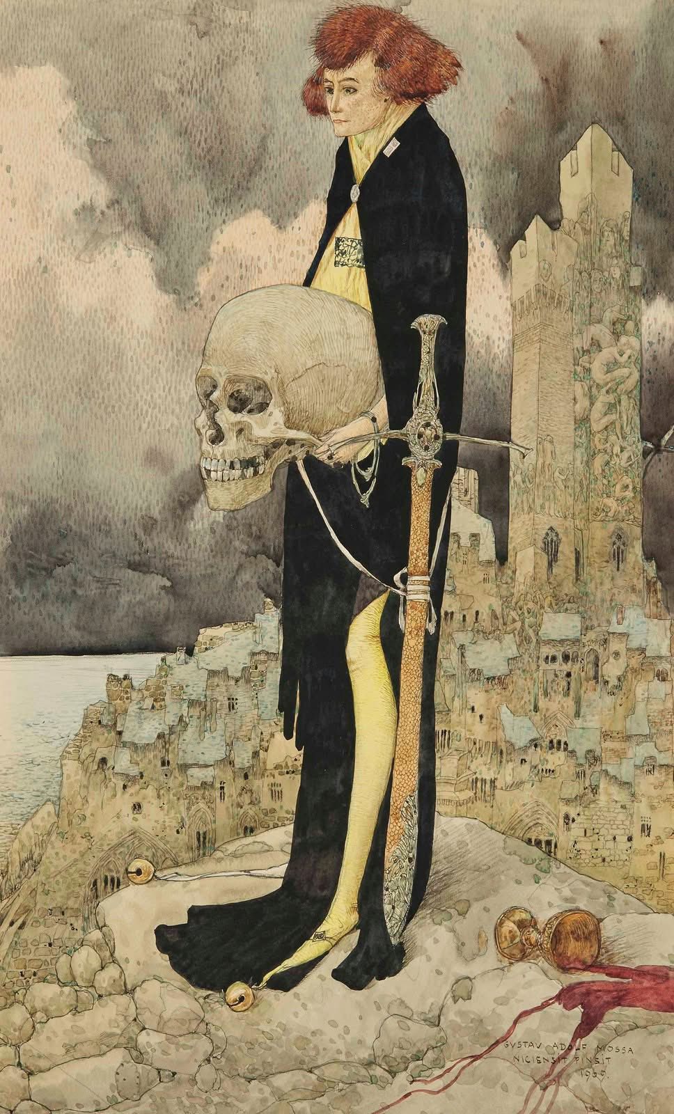Gustav-Adolf Mossa's Hamlet and the Skull