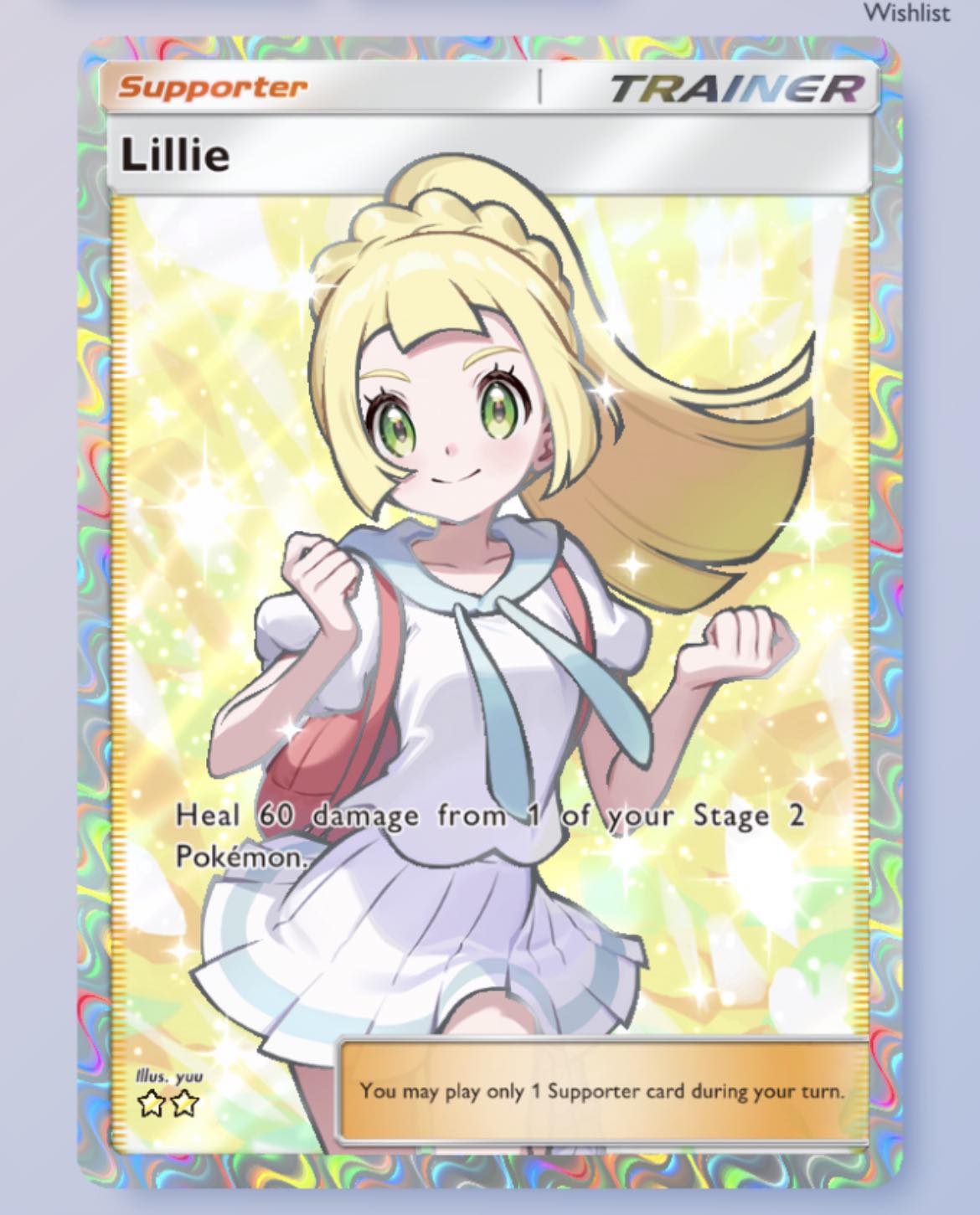 pokemon center lady full art card GGT - 185/185 You may play only 1 Supporter card during your turn Is there a full art