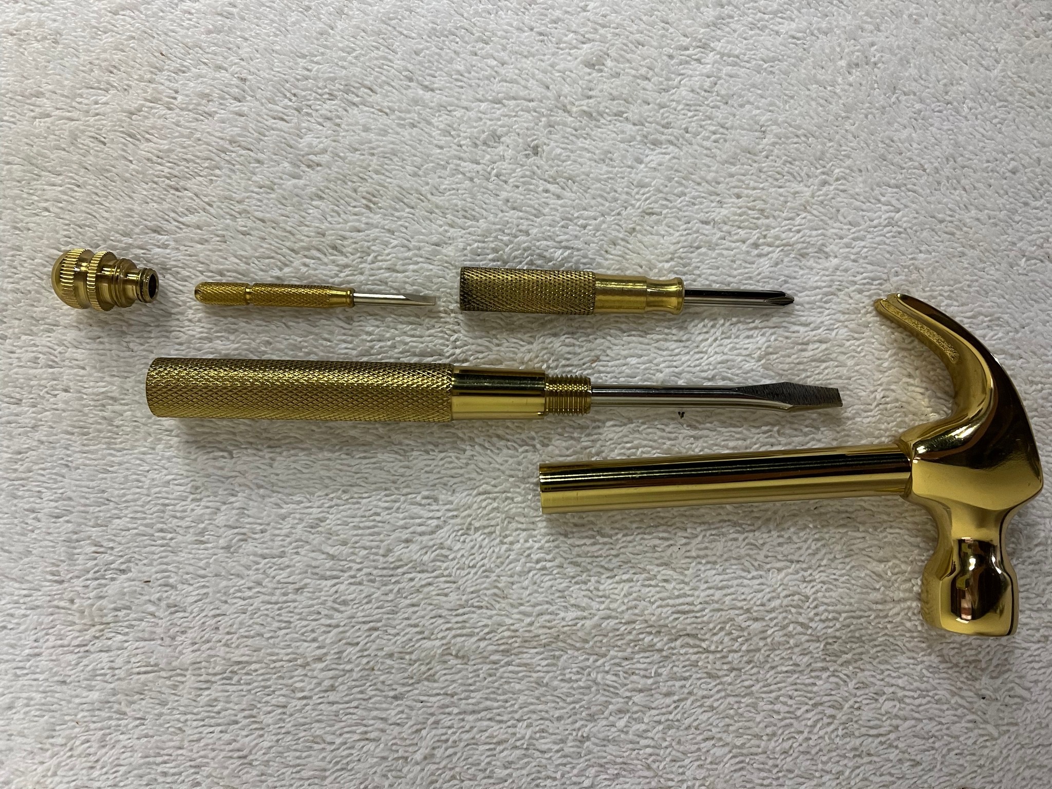 Solid Brass 5 in 1 Handy Multi Tool Paper Weight - Hand Tools 