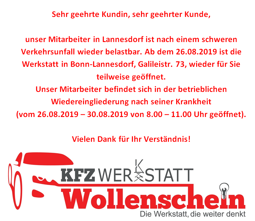 Kfz Werkstatt Wollenschein Facebook