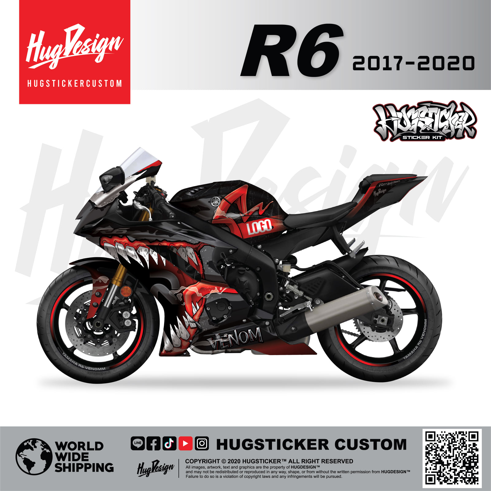 NP. Sticker Carbon - #สติ๊กเกอร์ชุดพาร์ท R6 #สติ๊กเกอร์ชุดพาร์ทจาก Hug ...