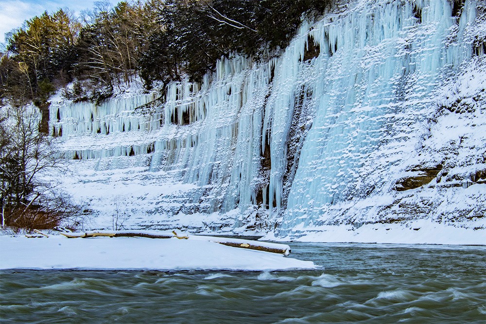 The Art of Ice: “Ice Wall” along the Genesee River gorge today at