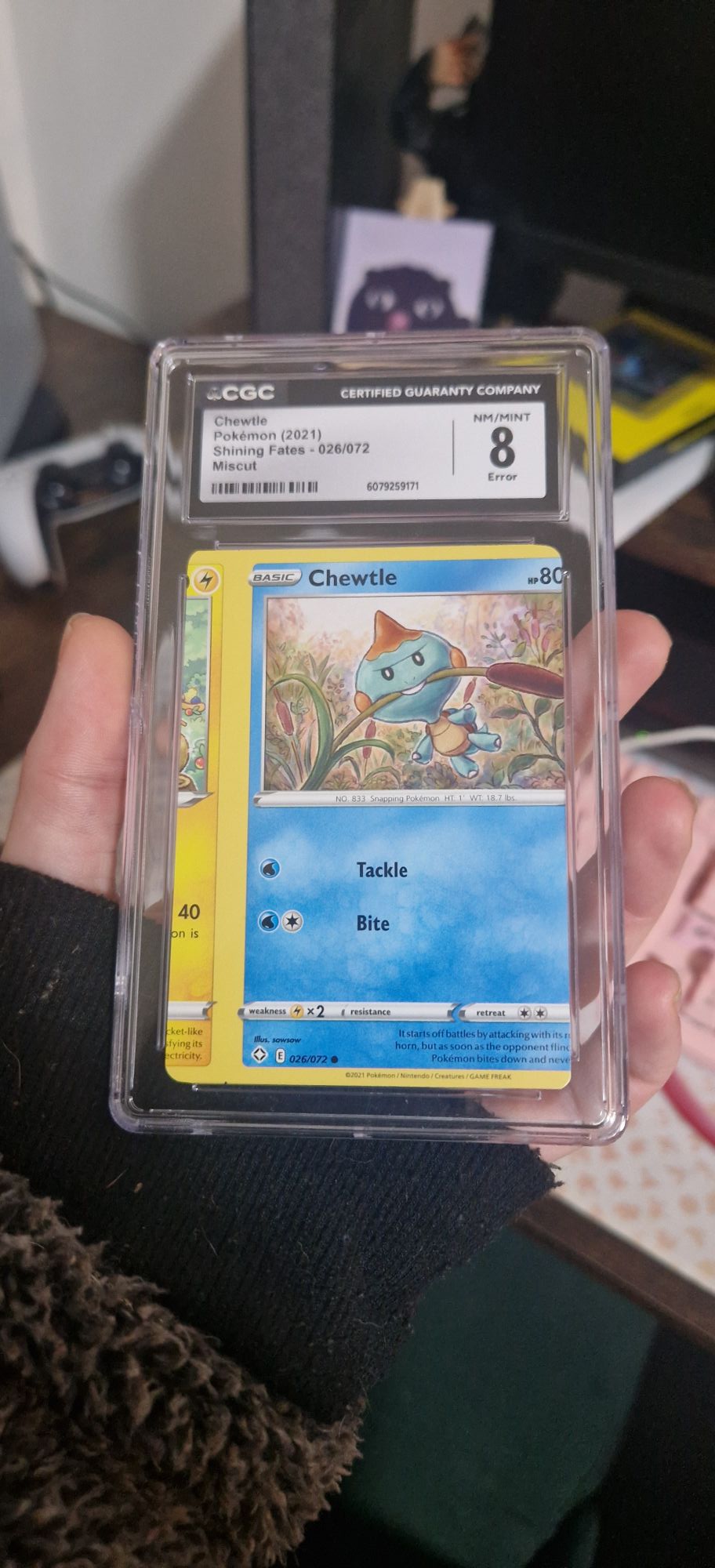 chewtle pokemon card value Khlocrok (Chewtle) SV028 Glittering Shiny - Ultraboost X Epe et Bouclier 4.5 Destines Radieuses Colorless Artistkiris Pokemon Shining Fates Shiny Rare