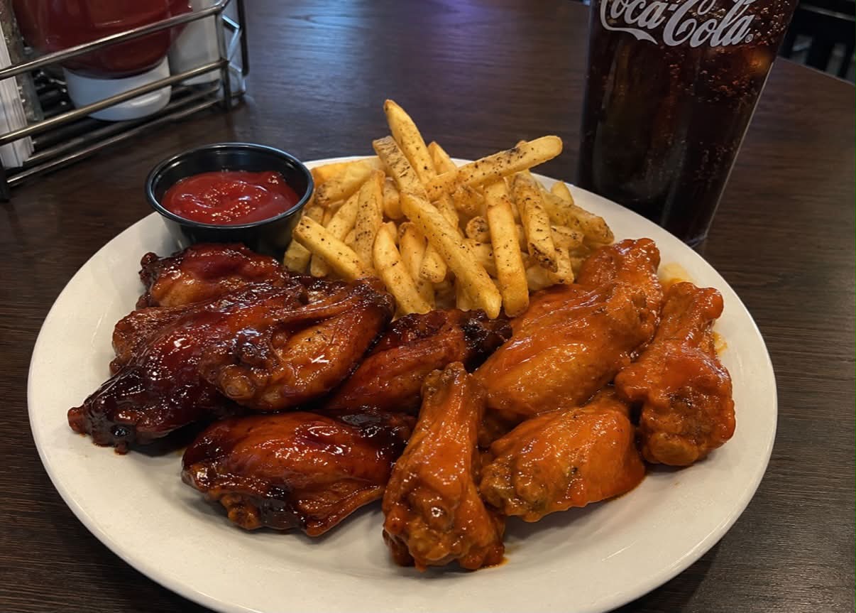Firehouse Cafe's Saturday special: 10 piece wings with fries