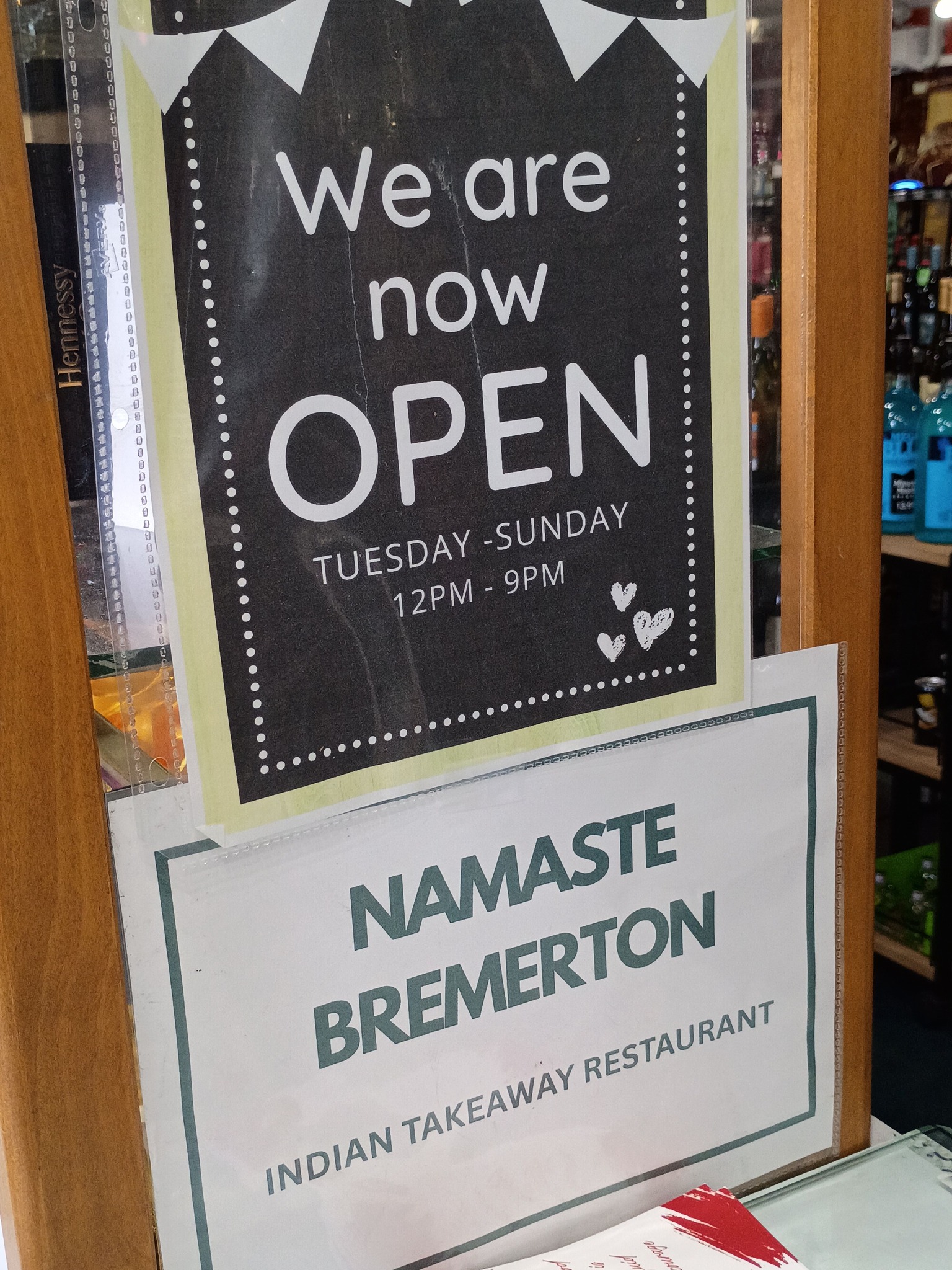 Namaste Bremerton, WA Indian Takeaway Restaurant now open