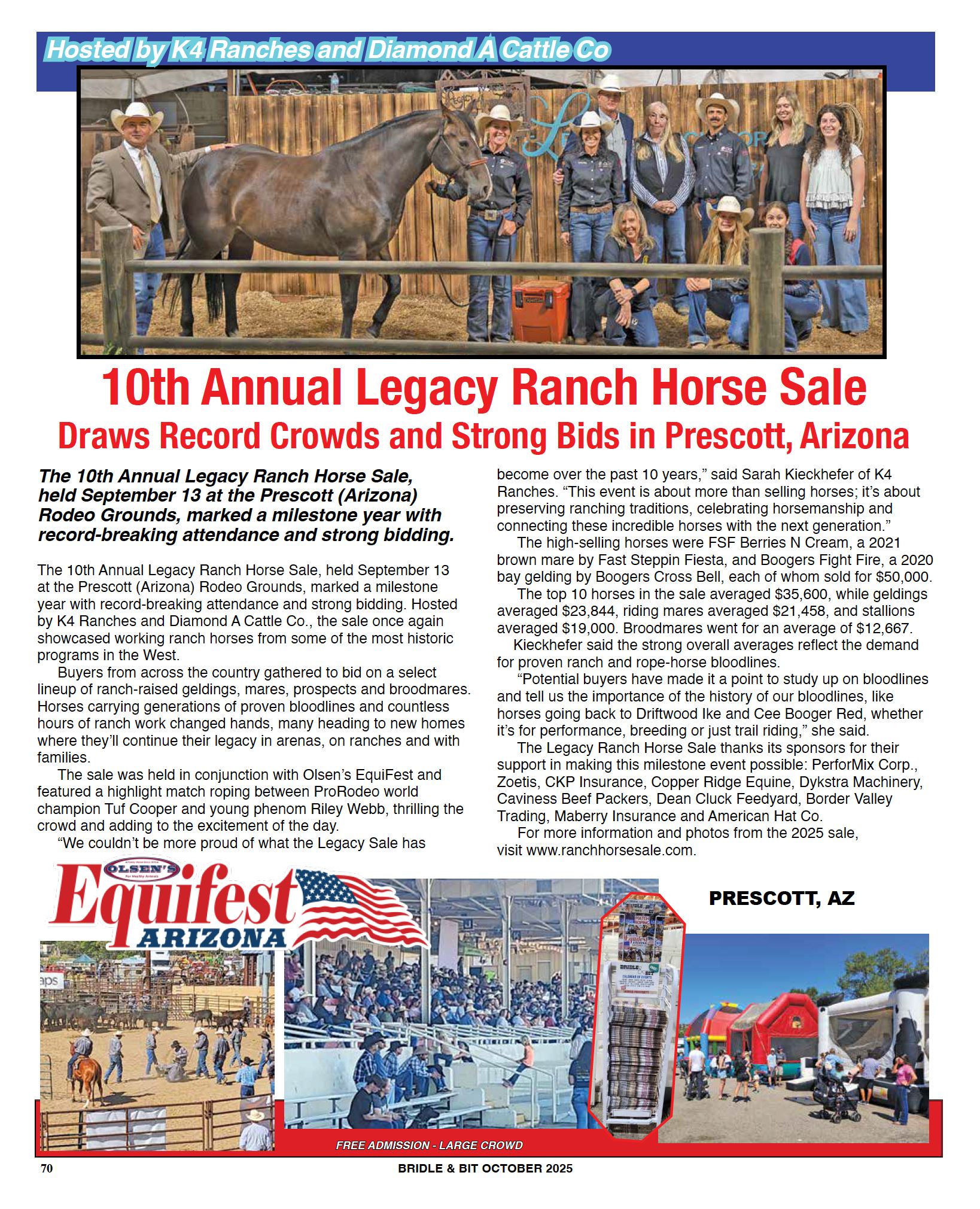 Horse events in Arizona | Feature story in Bridle & Bit Magazine ...