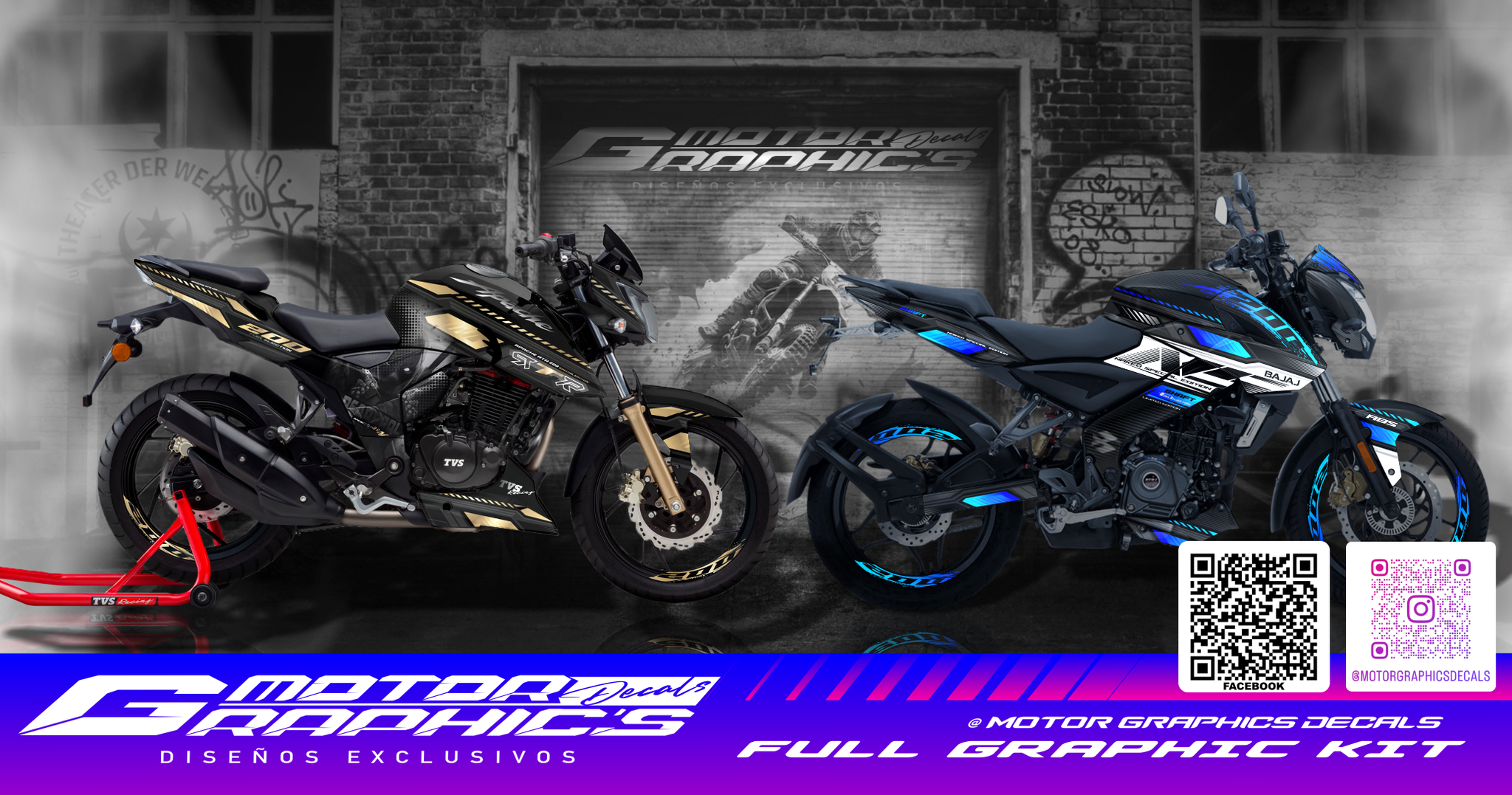 Motor graphics decals