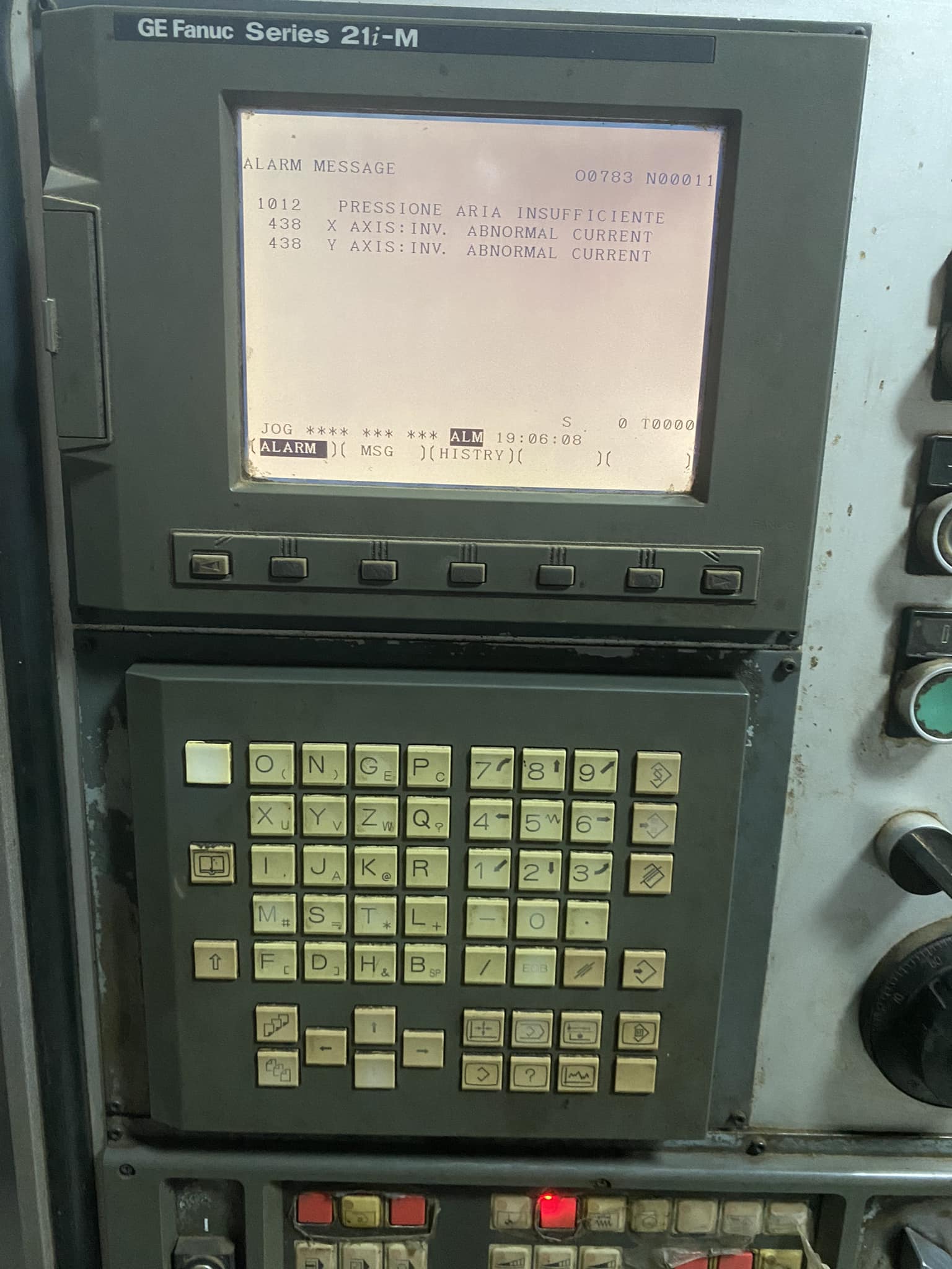 How to clear Fanuc FS21i-M on Mori Seiki with MDG502 control