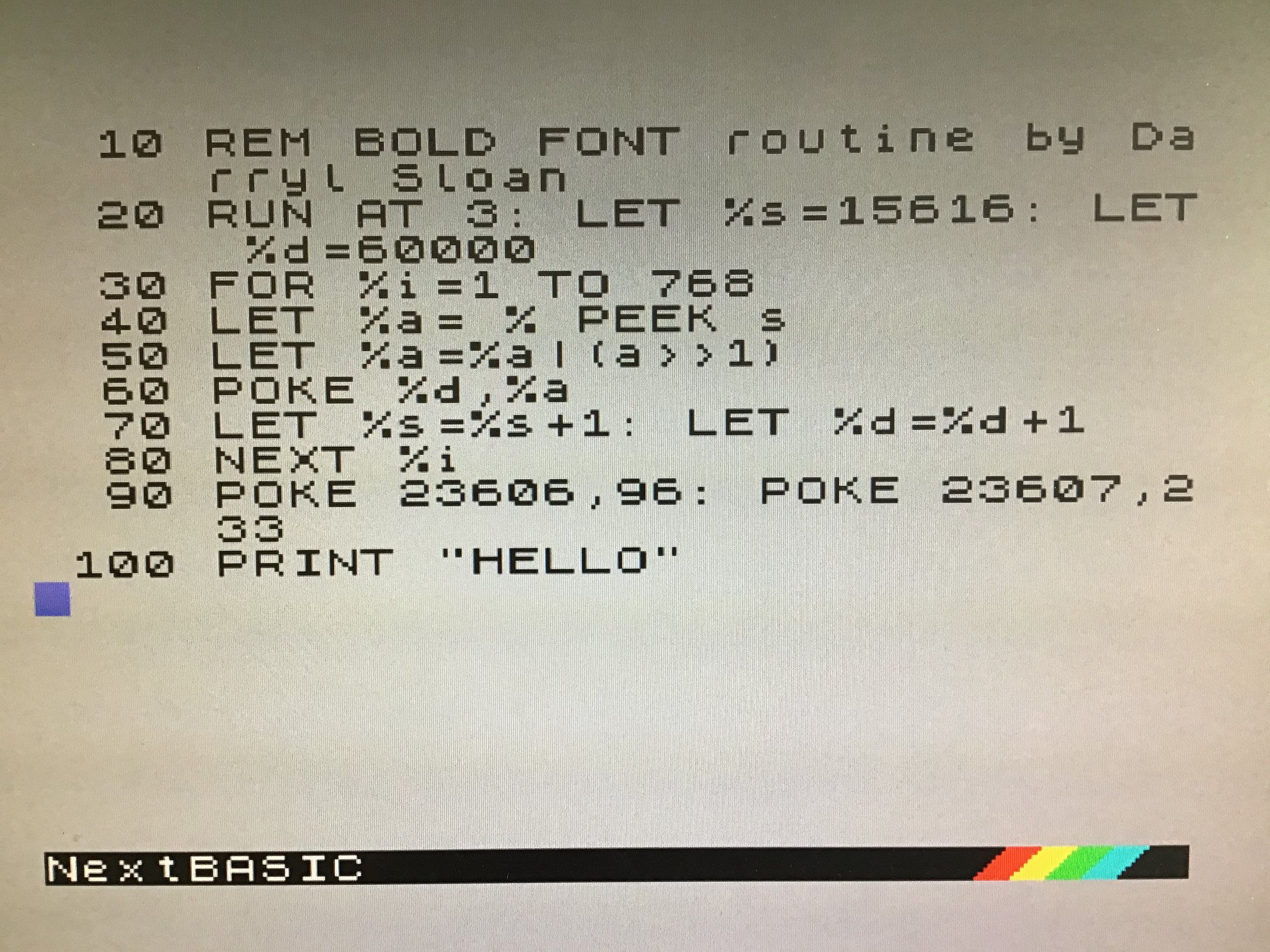 c64 basic code for big digits font