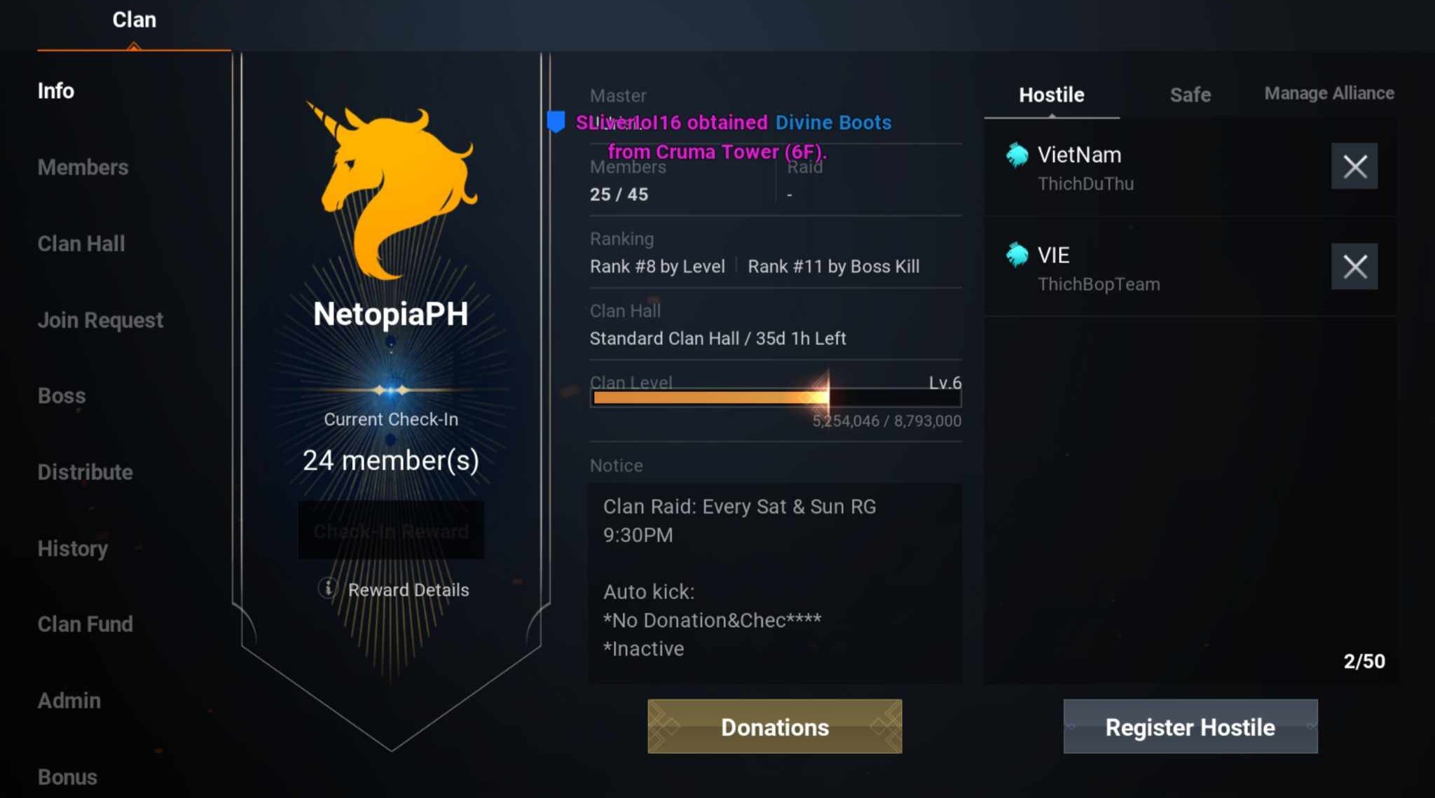 Celestial Knight clan recruitment