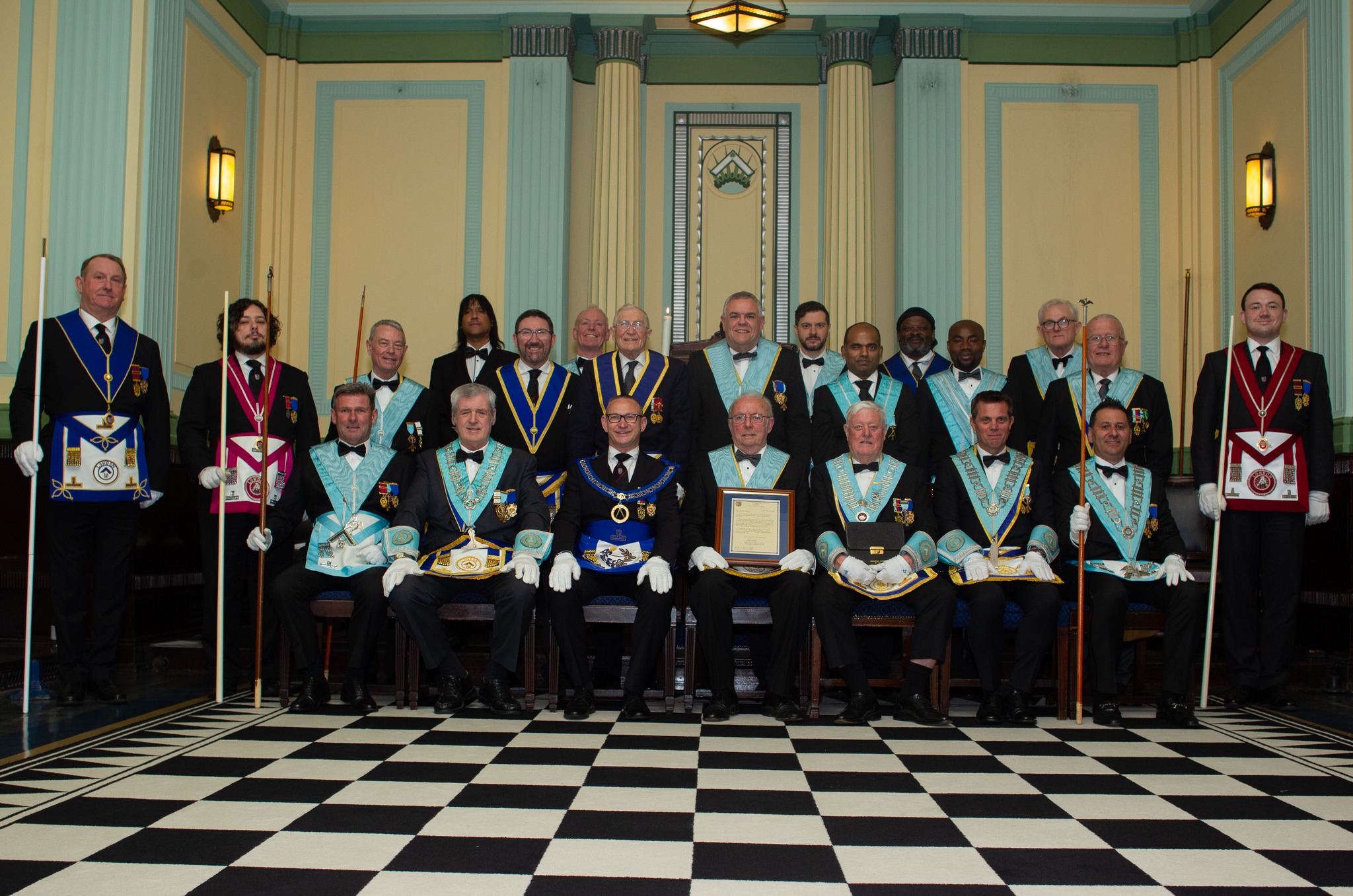 Caducean Lodge No. 5671 presents 50th year certificate to W.Bro 