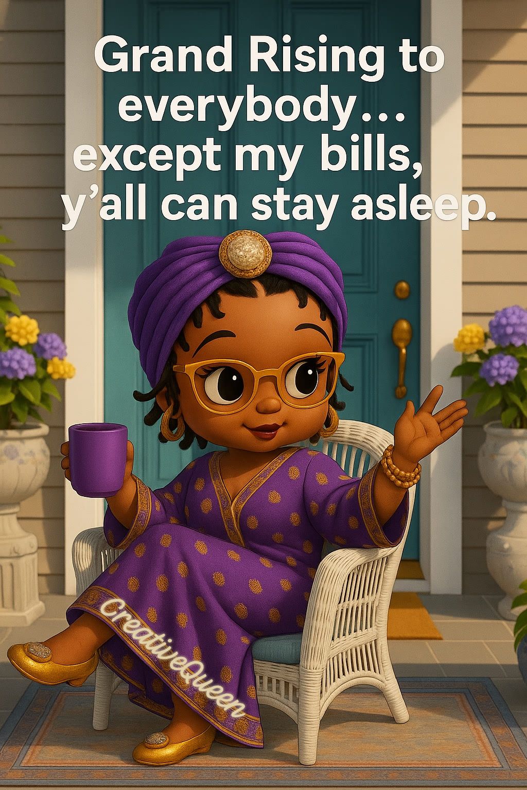 Juanita - Grand Rising to everybody… except my bills, y’all can stay ...