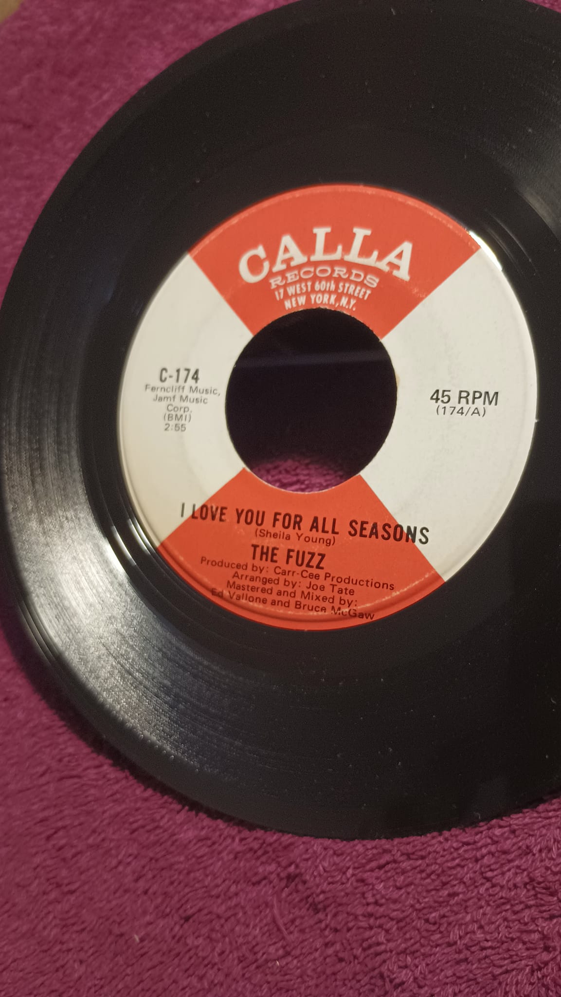 The Fuzz - I Love You for All Seasons 1971 record