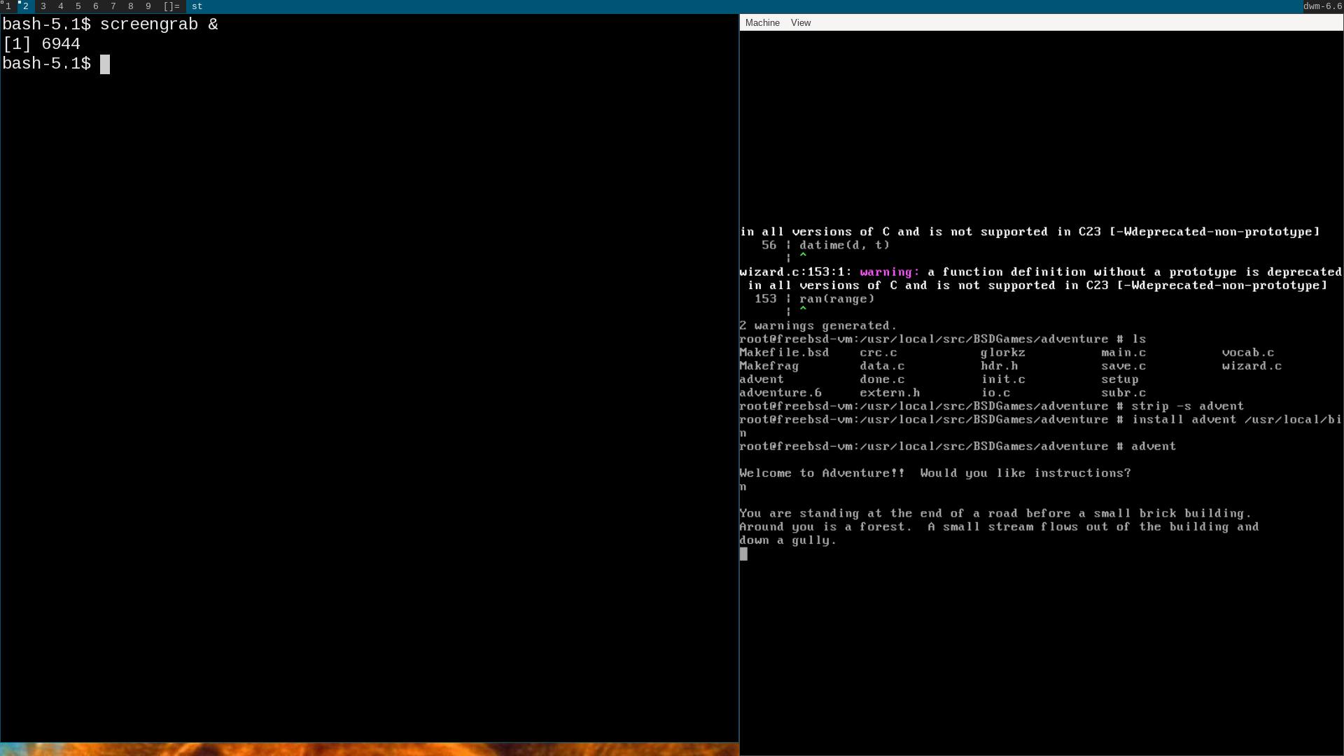 C language for FreeBSD game development