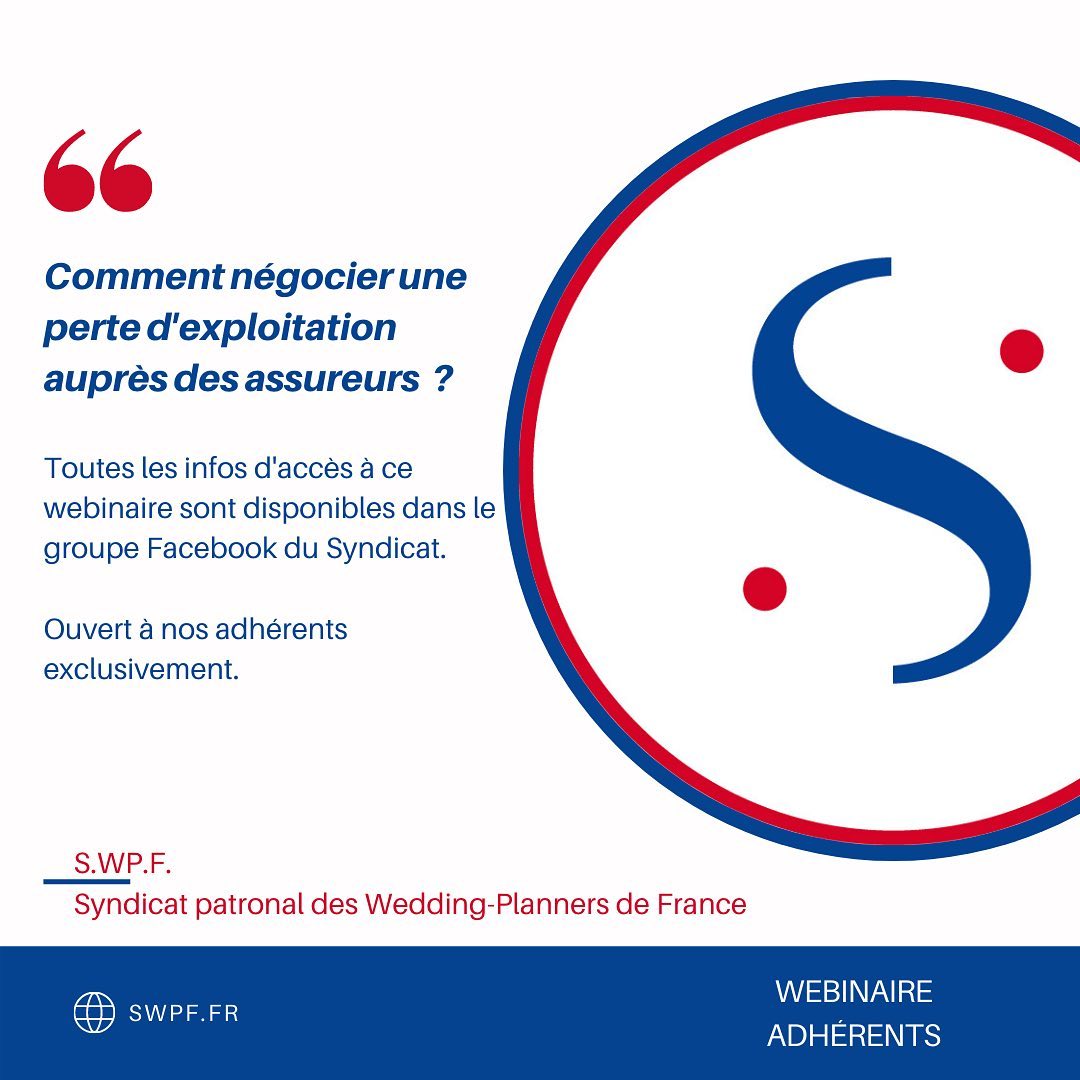 WEBINAIRE... - SWPF - Syndicat des Wedding-Planners de France