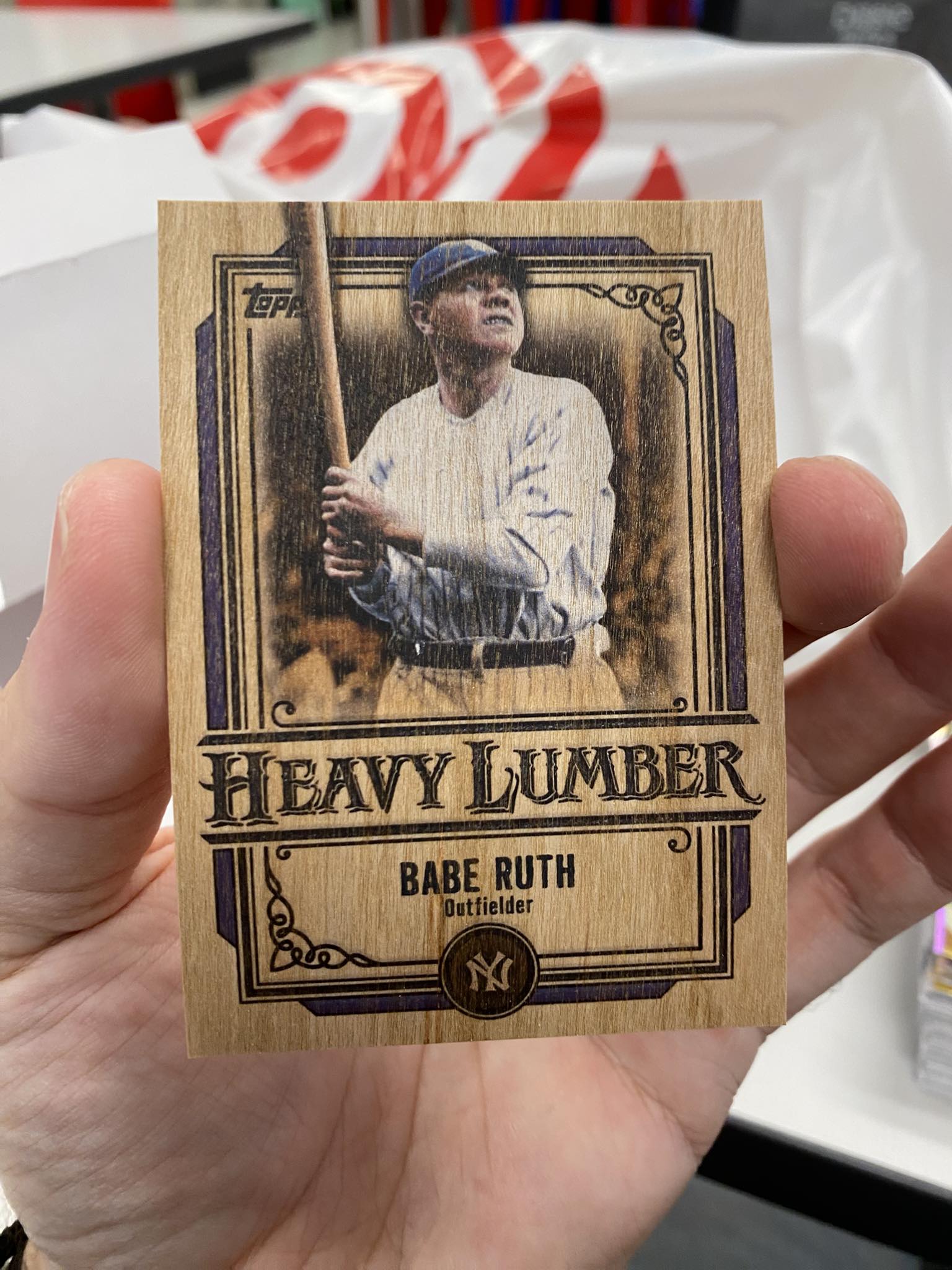 Pulled heavy lumber at work like Babe Ruth