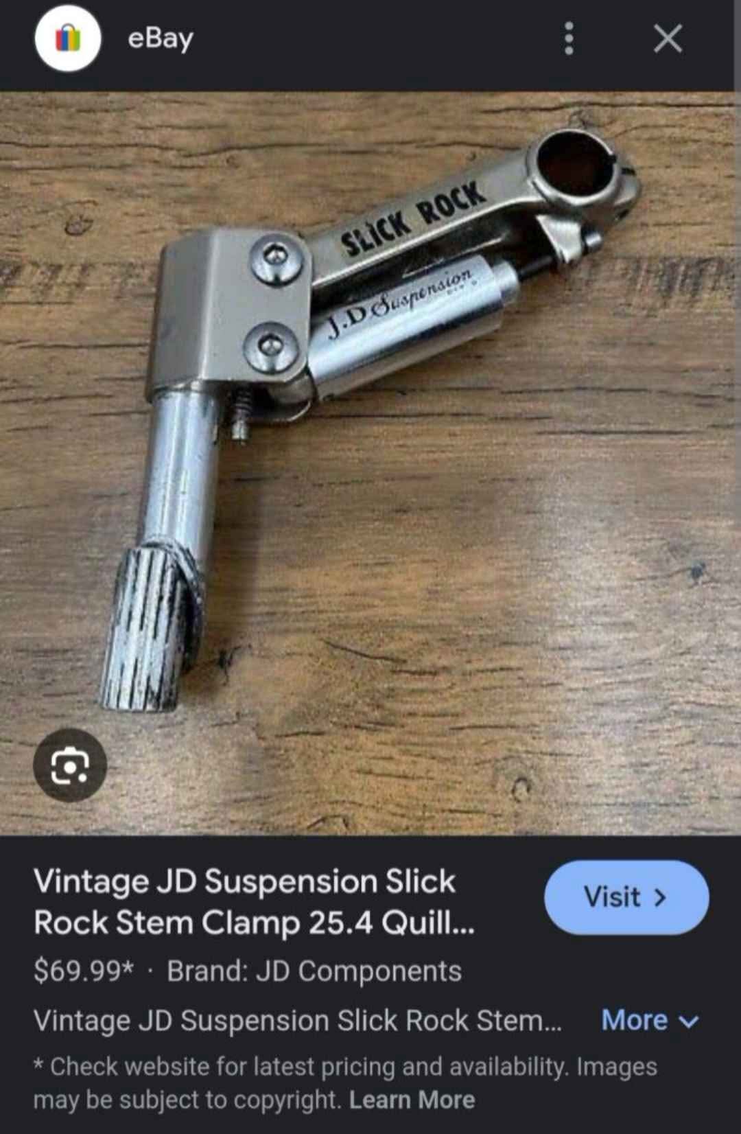 stem vintage slick rock suspension 22.2 suspensi aman, cod bandung