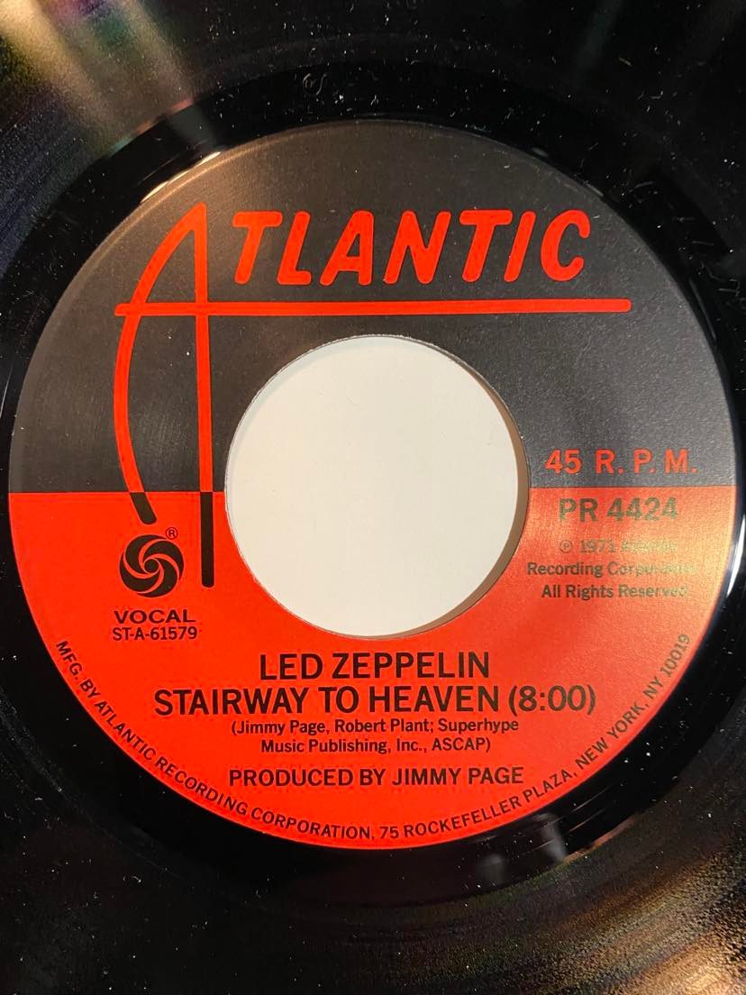 Led Zeppelin's Stairway to Heaven rare 45 release