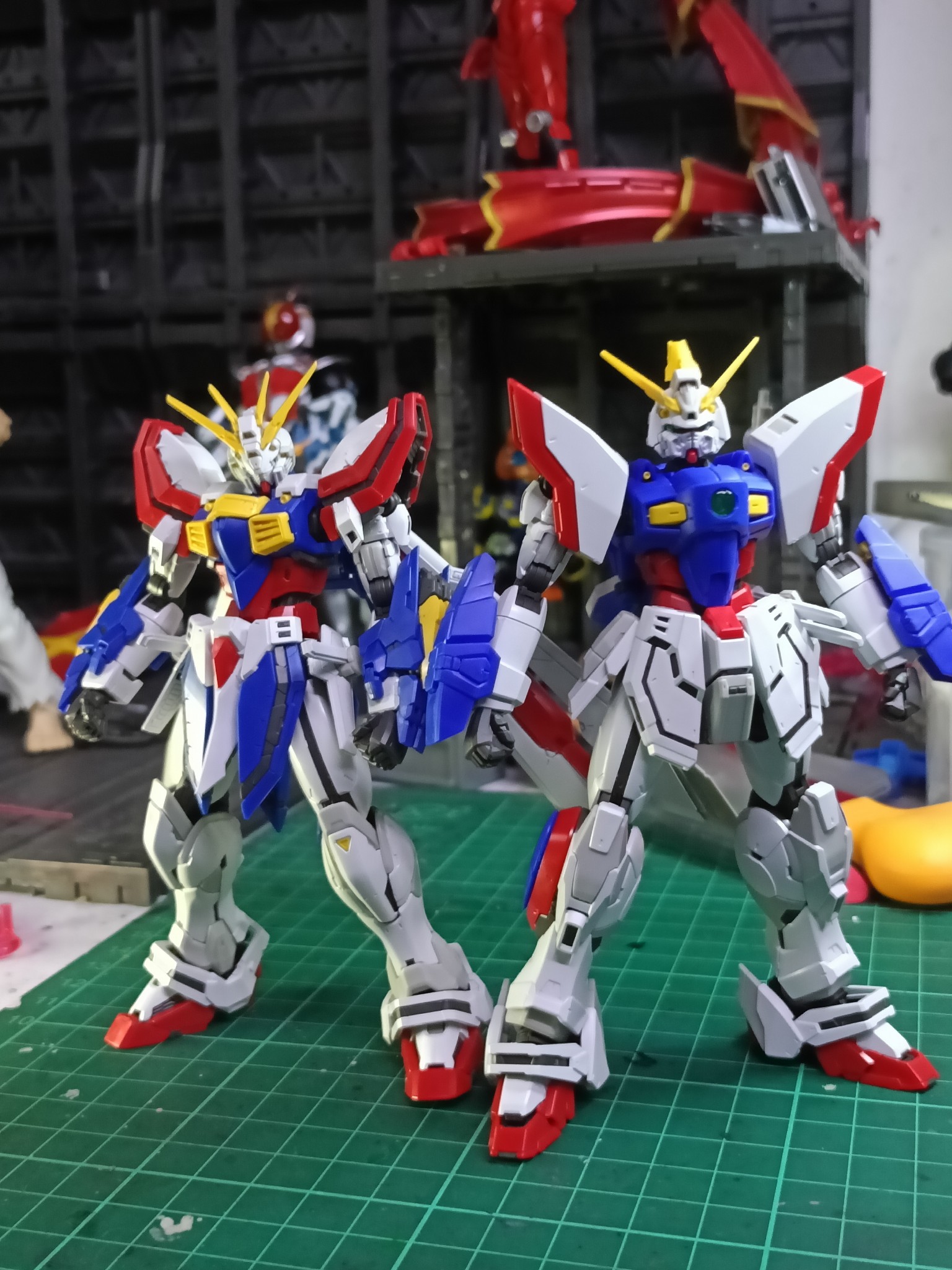 Rg God Gundam and Rg Shining gundam
