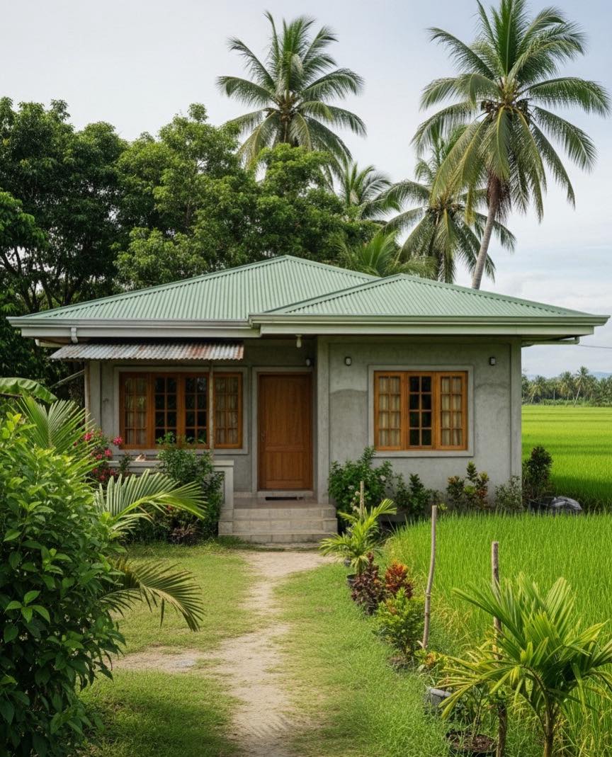 Nathaniel - 🇵🇭Crafted with concrete walls and a low-pitched green ...