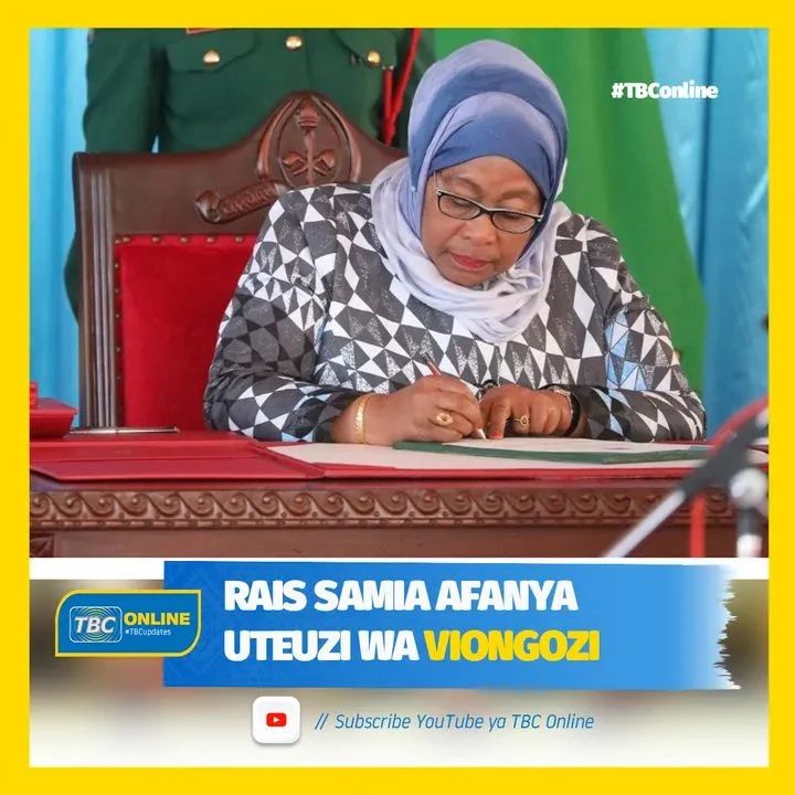 TBC Taifa - Rais Samia Suluhu Hassan amefanya uteuzi wa... | Facebook