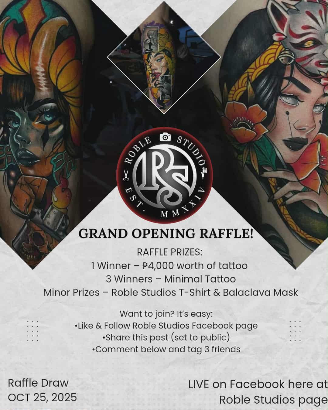 Roble - 🎉 GRAND OPENING RAFFLE! 🎉 We’re officially opening our doors at ...