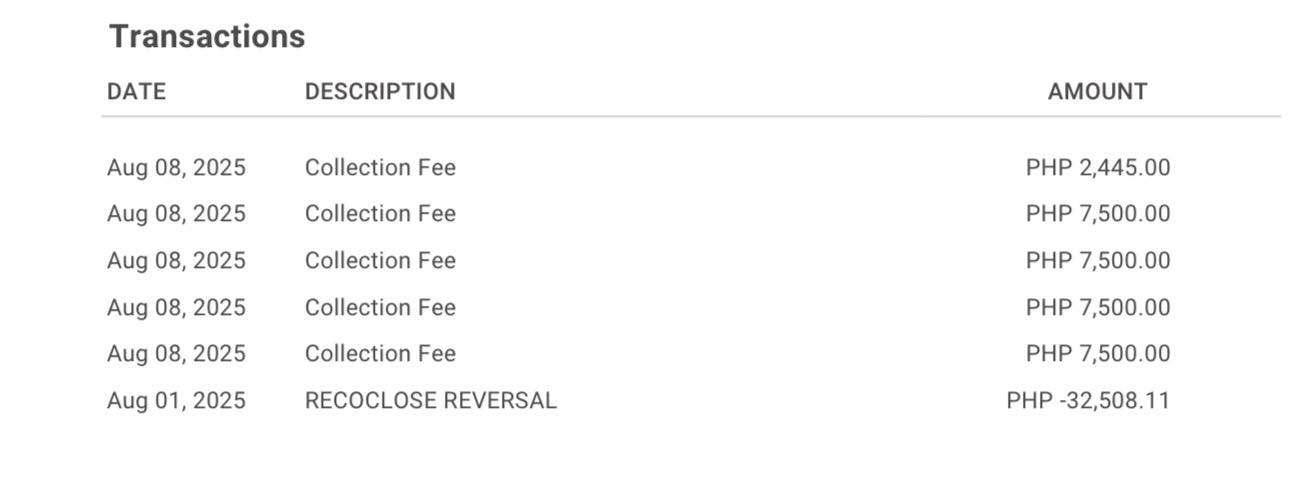 Collection Fee charges Inquiry | Facebook