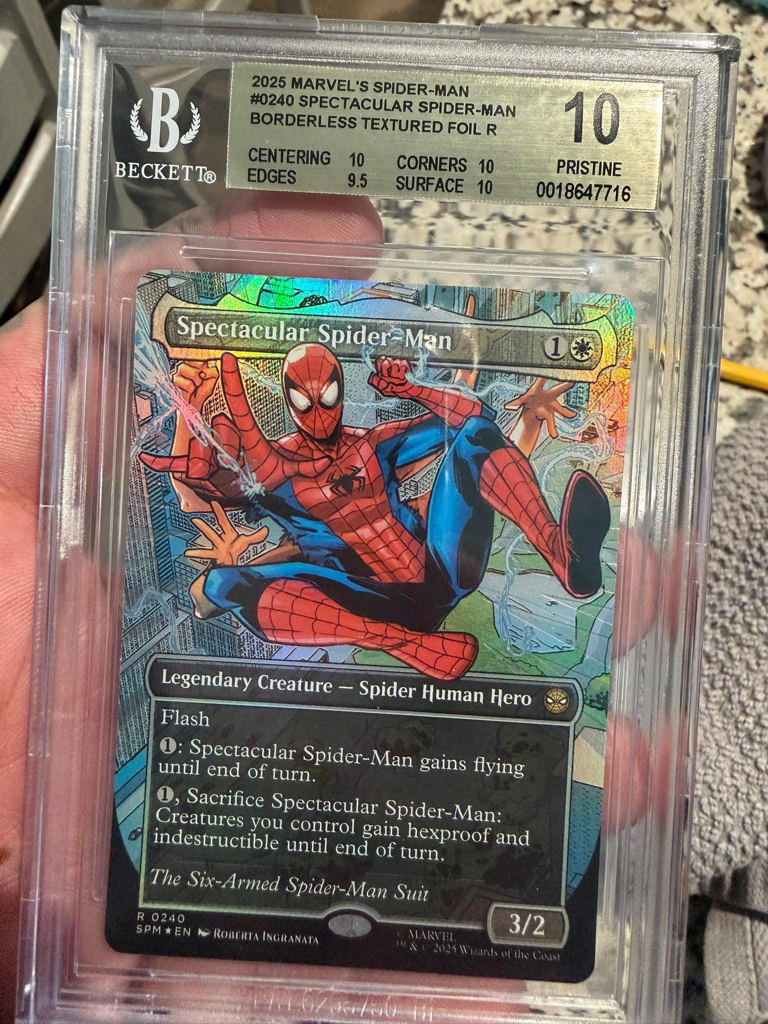 Spectacular Spider-Man borderless textured foil for sale