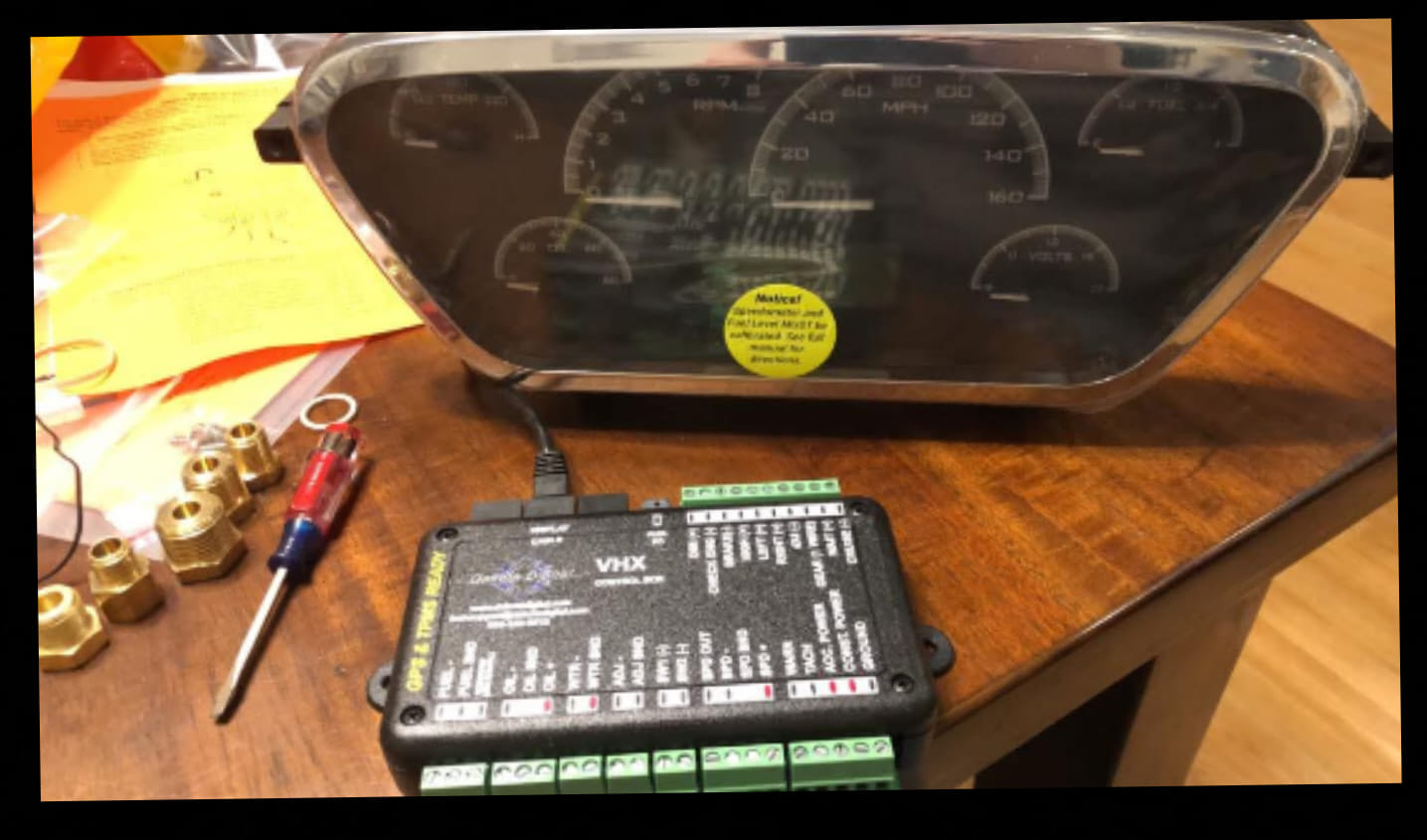 What digital dashes display coolant temp, oil pressure, and RPM?