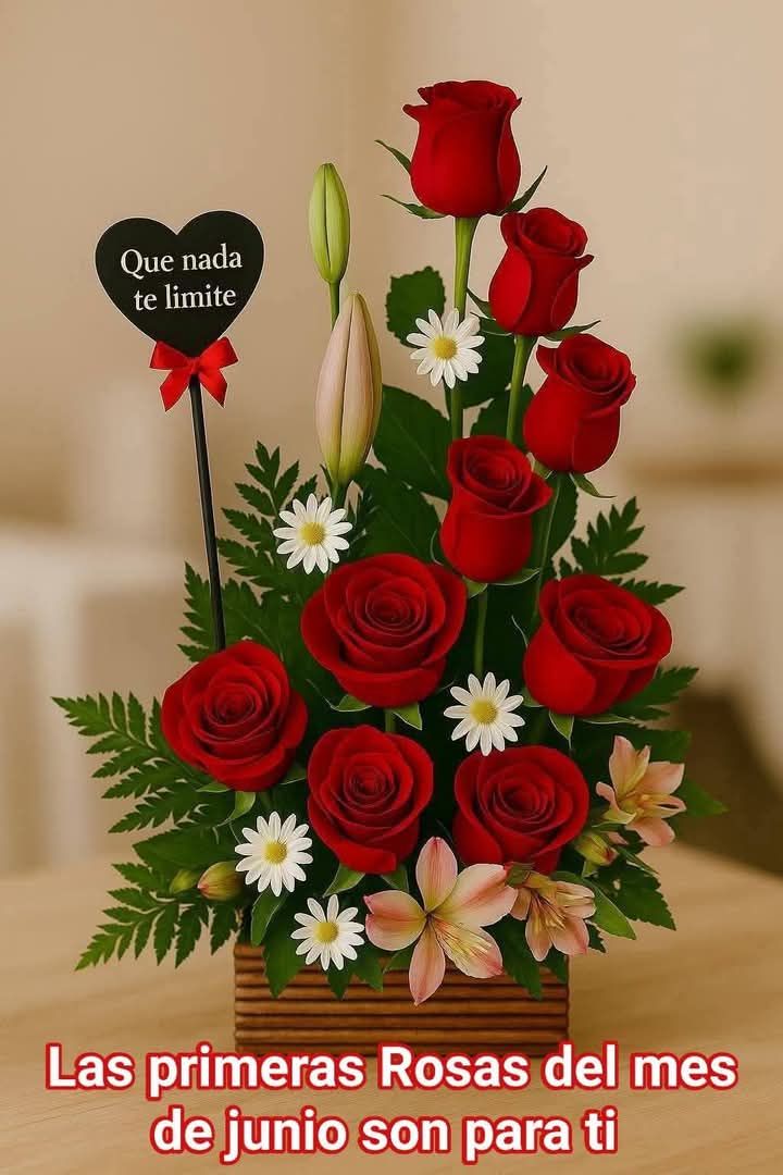Que nada te limite Las primeras Rosas del mes de junio son para ti