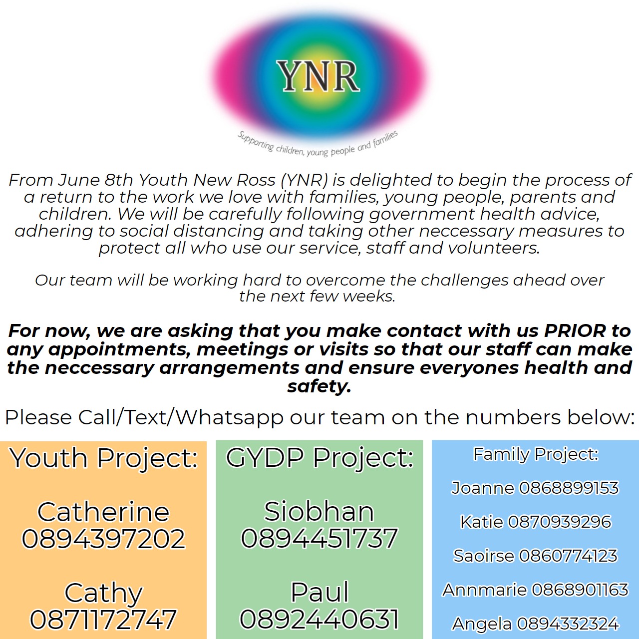 An Update from YNR CEO on our... - Youth New Ross- YNR | Facebook