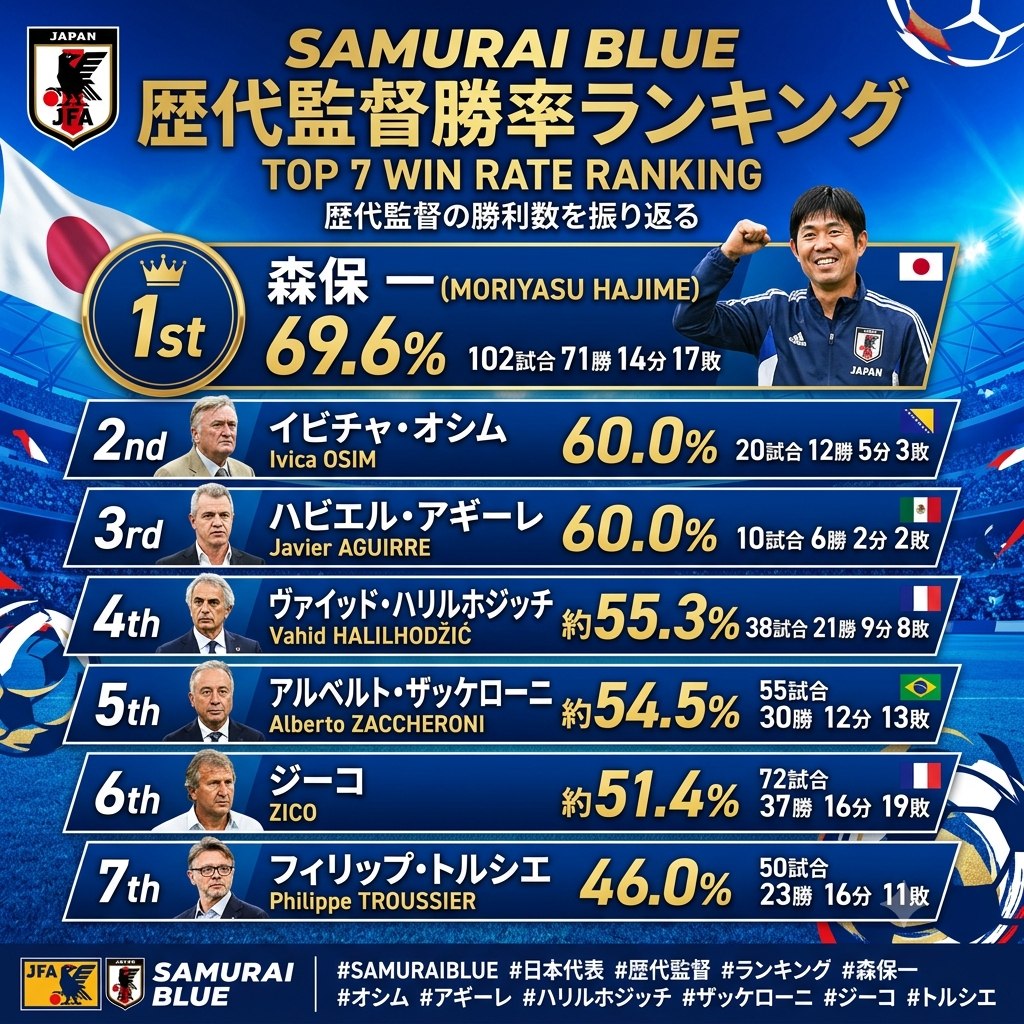 歴代 日本 代表 監督