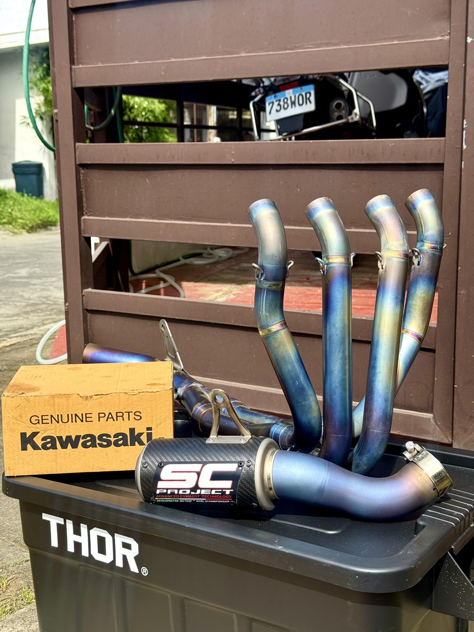 Titanium slip on SC Project for Kawasaki Z900