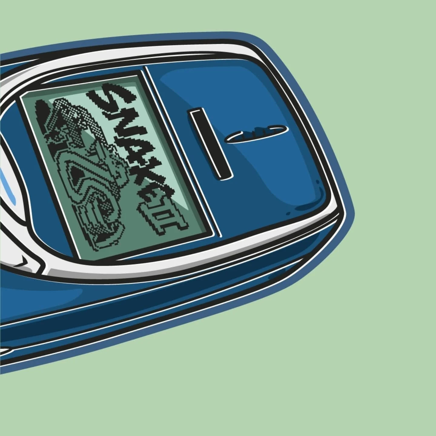 Legendary 3310 Cartoon vector illustration #nokia #3310 #nokia3310