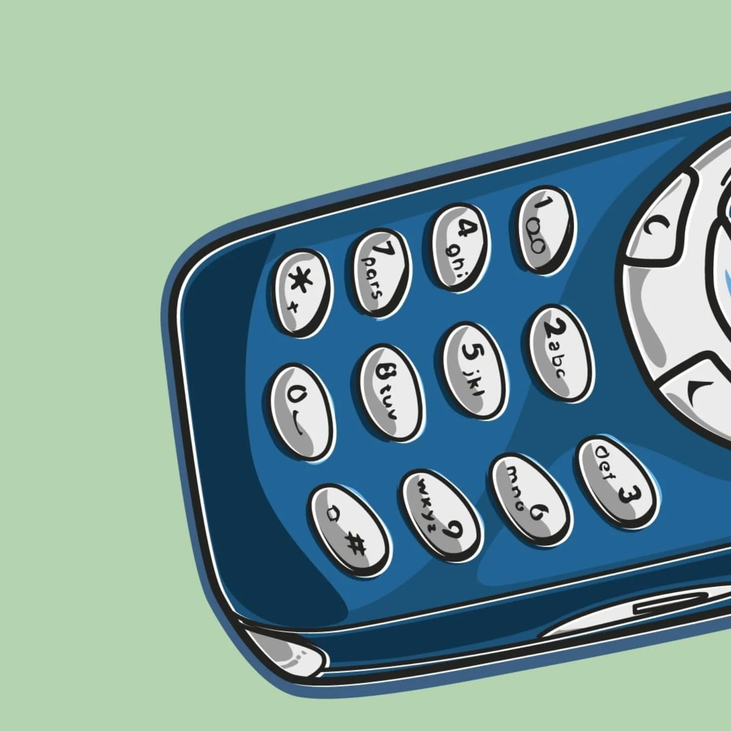 Legendary 3310 Cartoon vector illustration #nokia #3310 #nokia3310