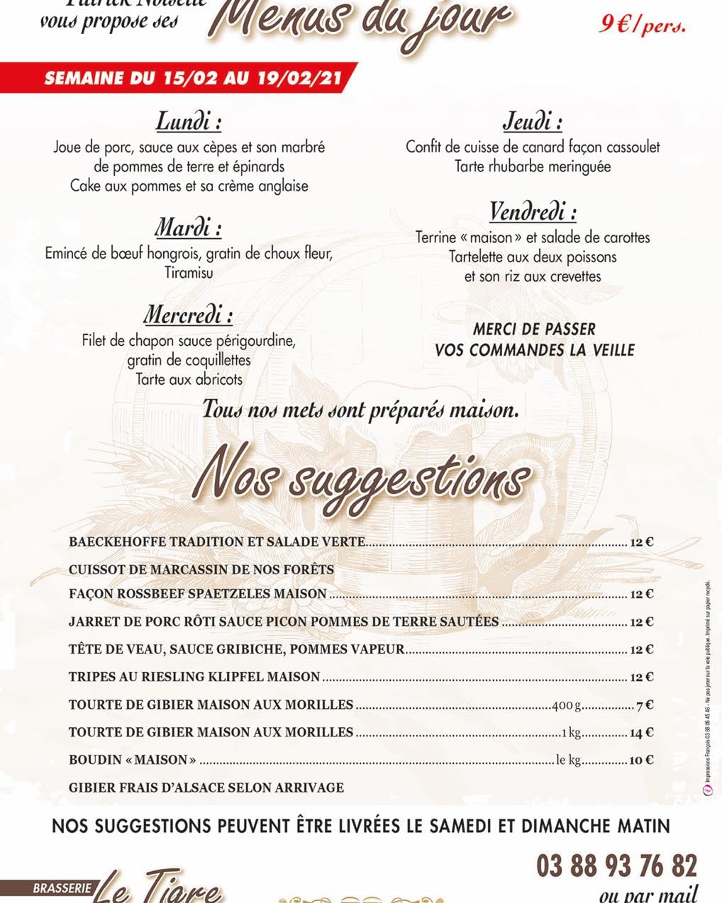 Restaurant Le Coq En Pâte Haguenau Menu