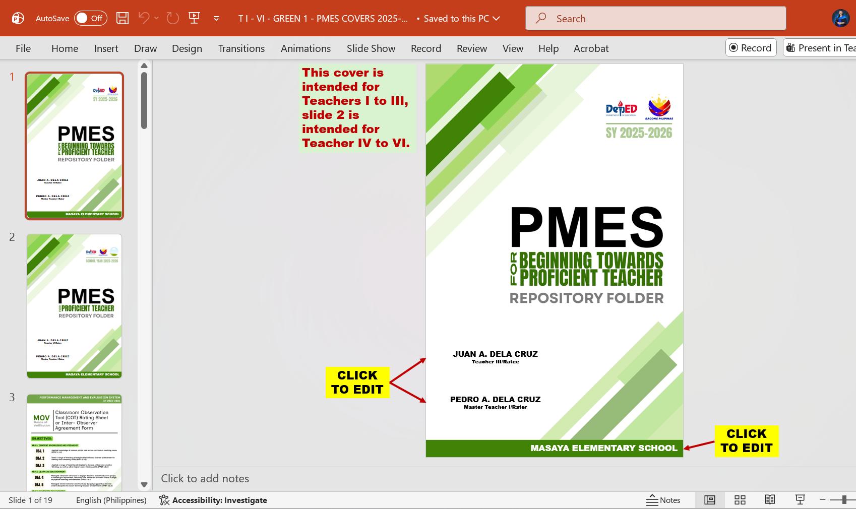 GREEN PMES COVER TEMPLATE FOR... - Mary Florence M. Manzano | Facebook