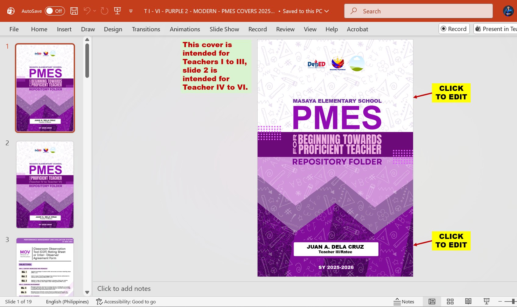 PURPLE PMES COVER TEMPLATE FOR... - Mary Florence M. Manzano | Facebook