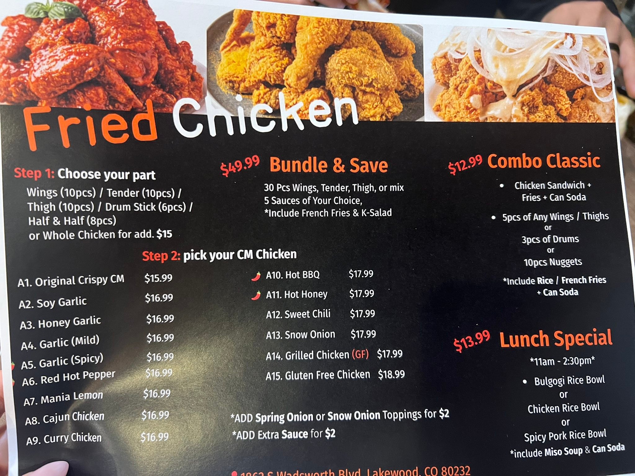 CM Chicken Korean fried chicken review in Colorado