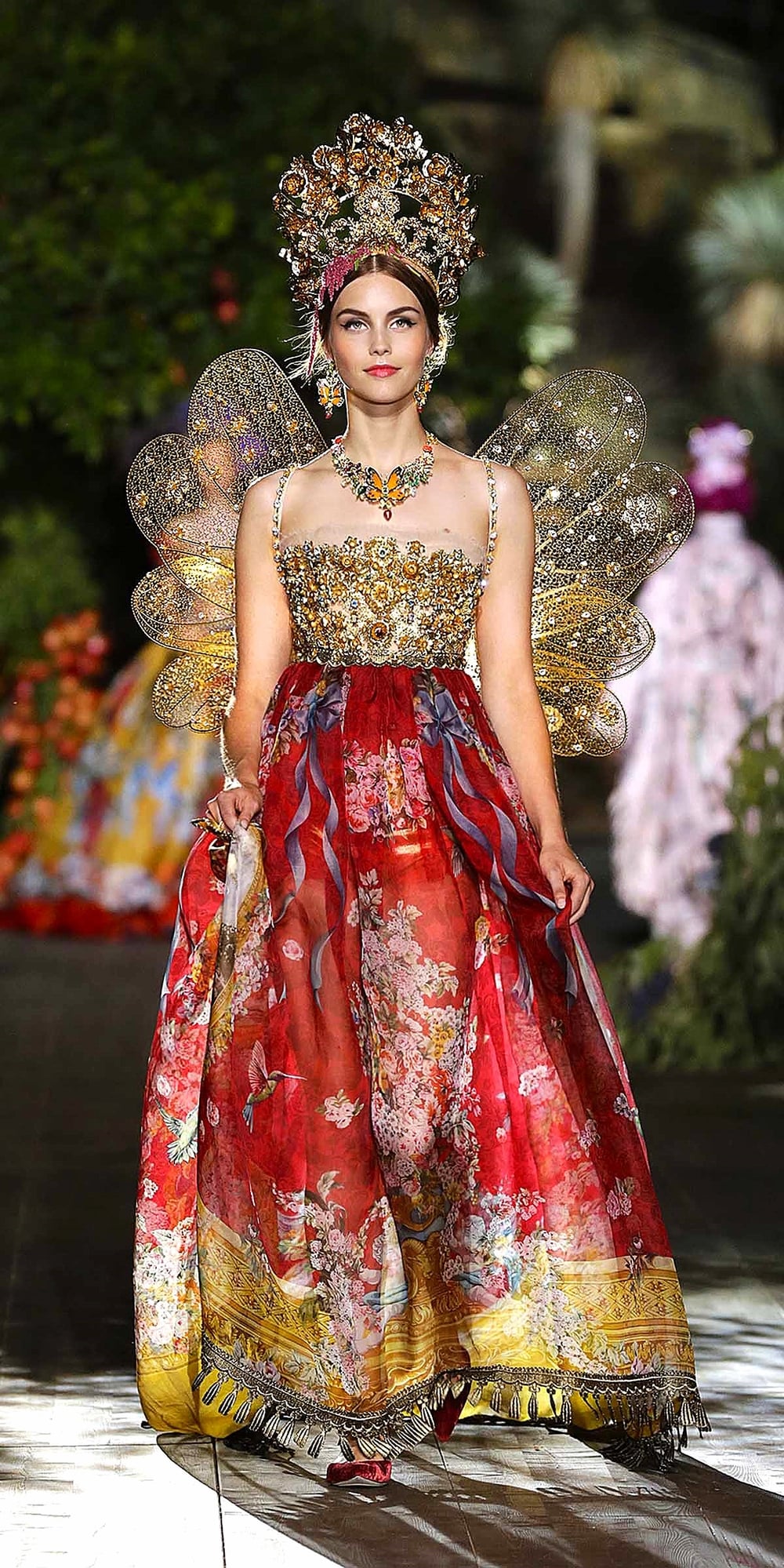 A Dolce&Gabbana dress featured on the cover of Harper's Bazaar