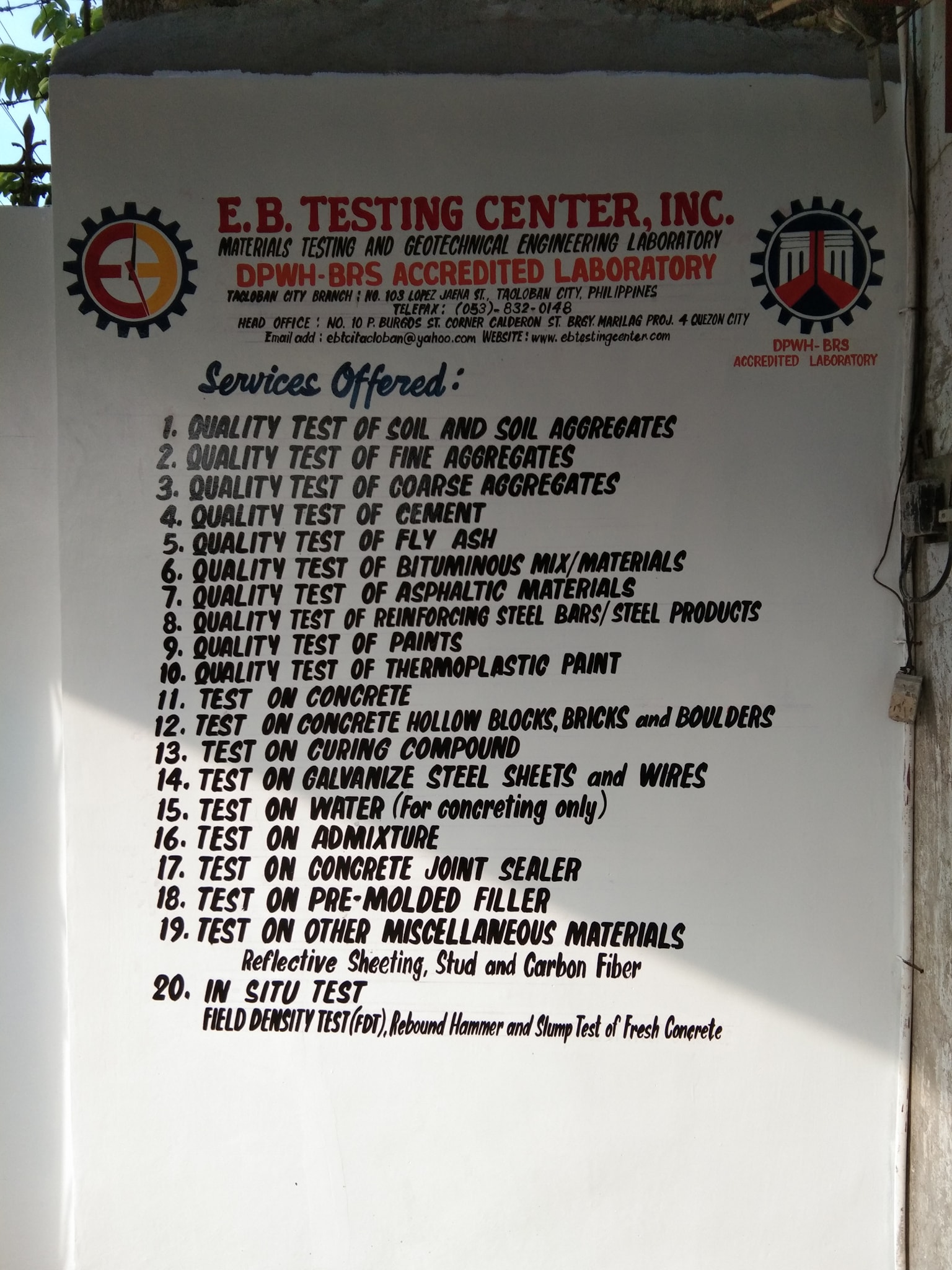 E.B. Testing Center Inc. - Tacloban Branch | Tacloban City