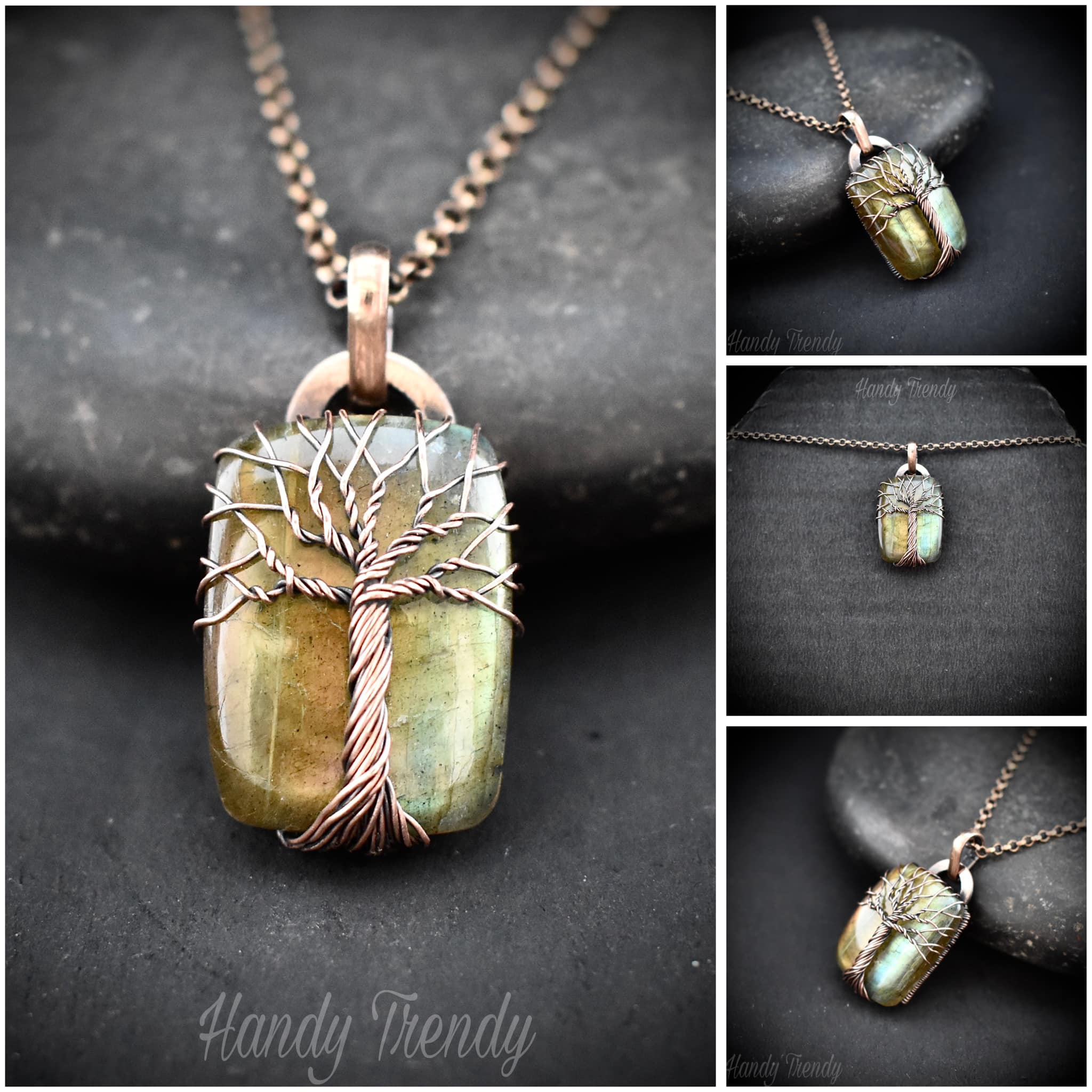 Tree of Life Pendant Copper Wire Wrapped Pendant Copper Jewelry Handmade Copper Pendant Jewelry